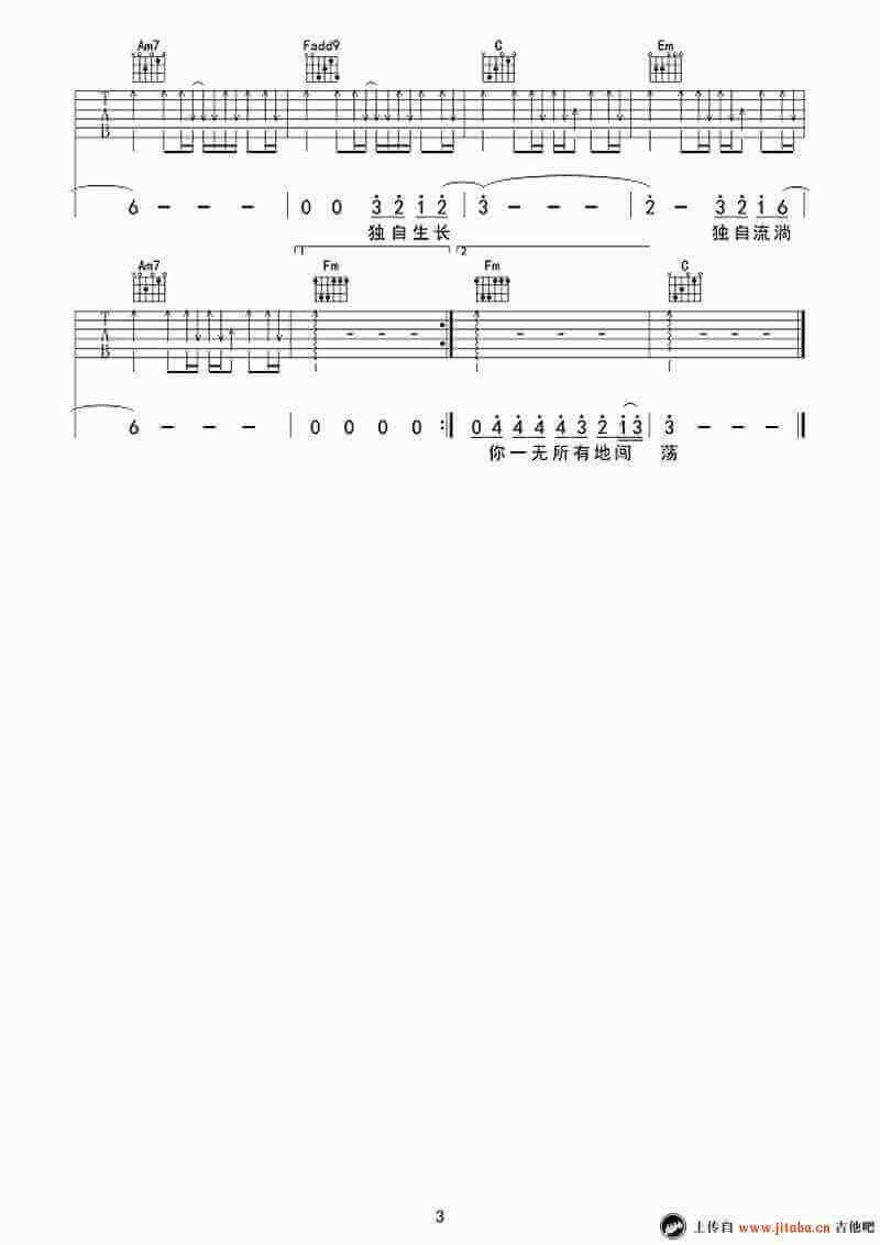 横冲直撞吉他谱_D调六线谱_吉他吧编配_华晨宇