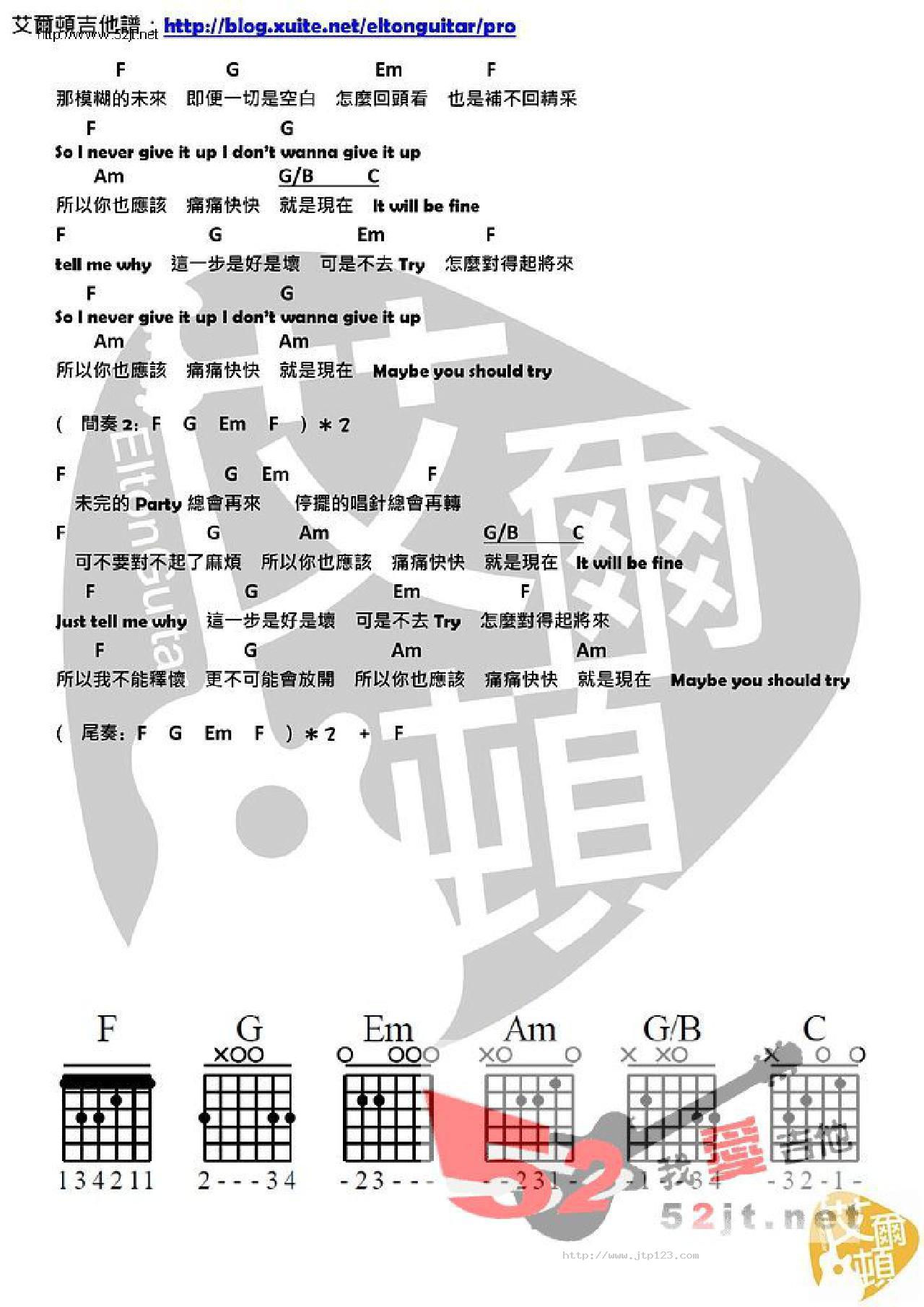 YouShouldTry许仁杰周定纬吉他谱_许仁杰_C调和弦弹唱谱_图谱2