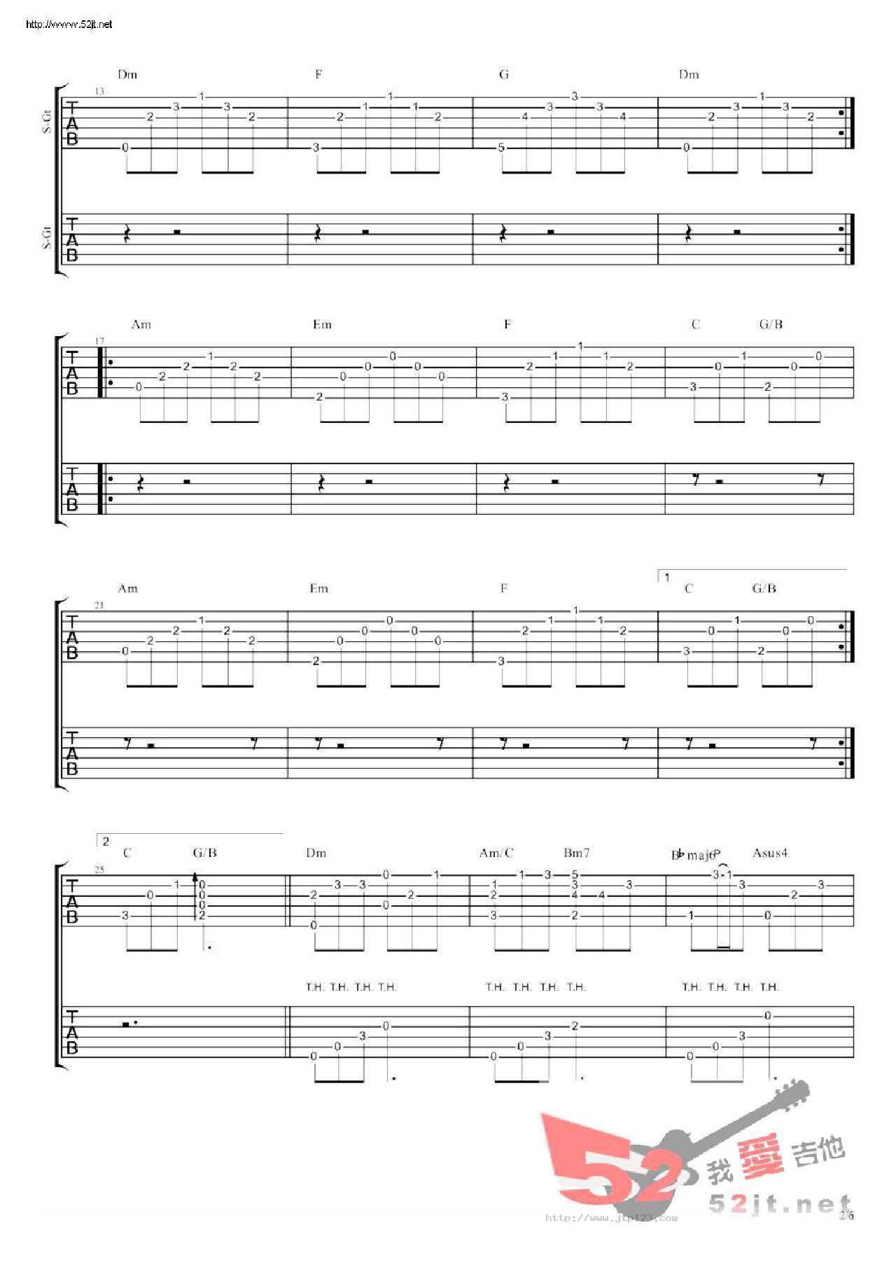 来信吉他谱_陈鸿宇_G调指弹/独奏谱_原版_图谱2