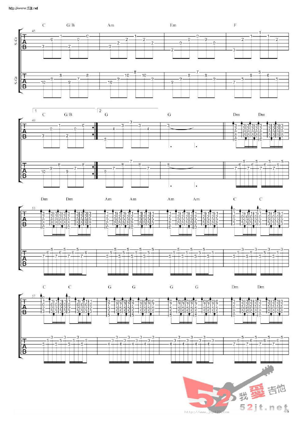 来信吉他谱_陈鸿宇_G调指弹/独奏谱_原版_图谱4