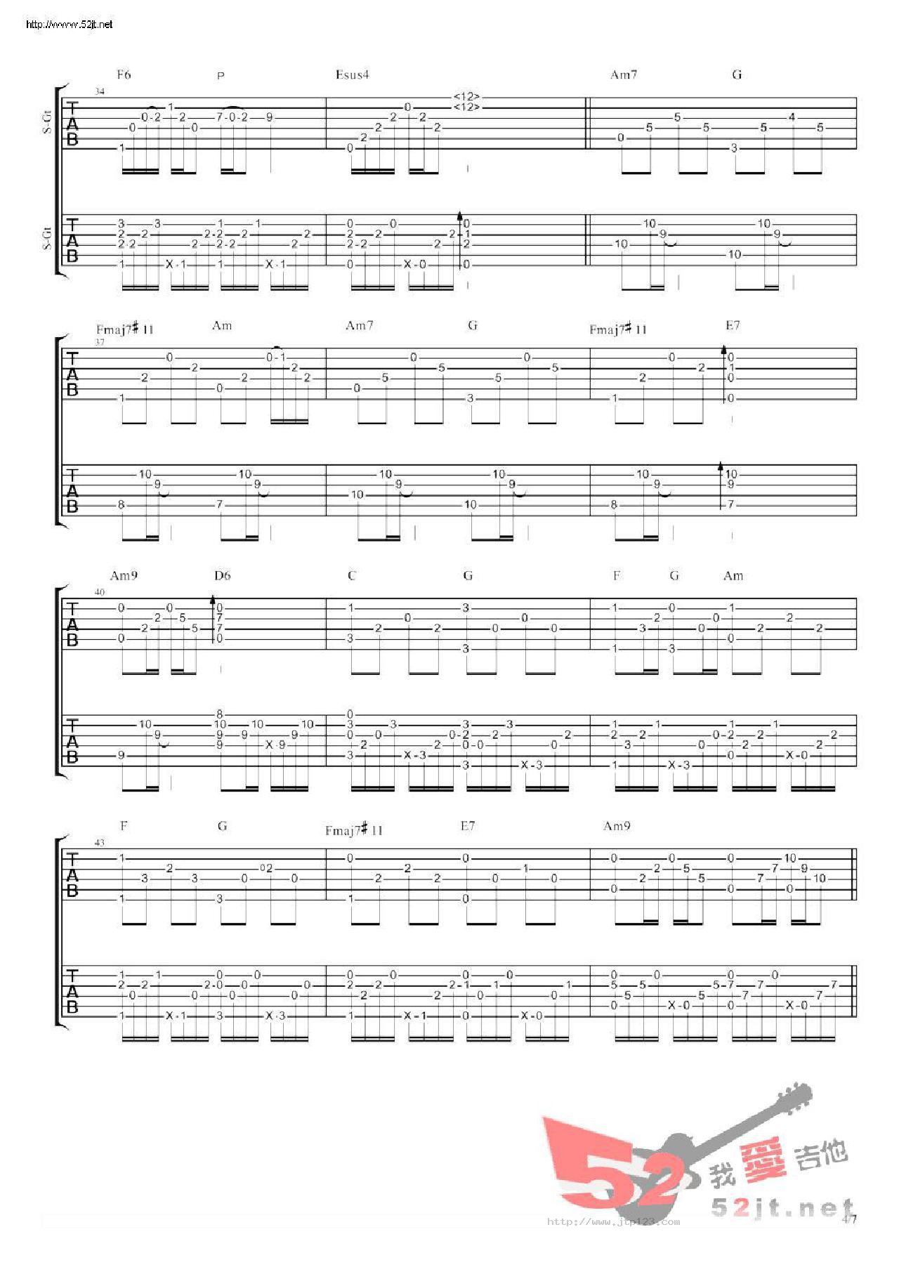 早春的树吉他谱_陈鸿宇_C调指弹/独奏谱_原版_图谱4