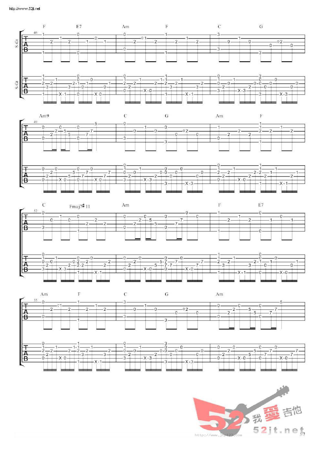 早春的树吉他谱_陈鸿宇_C调指弹/独奏谱_原版_图谱5