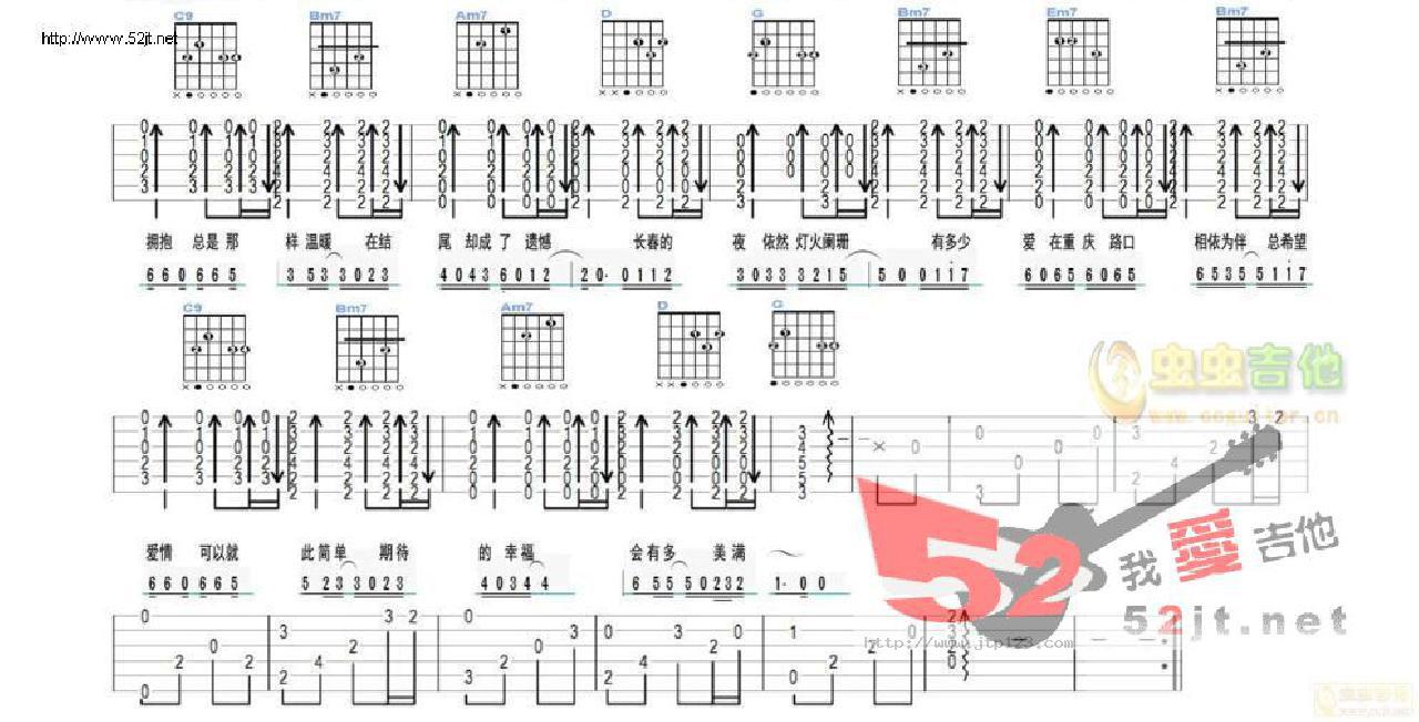 长春的夜依然灯火阑珊吉他谱_小锤_G调和弦弹唱谱_图谱2