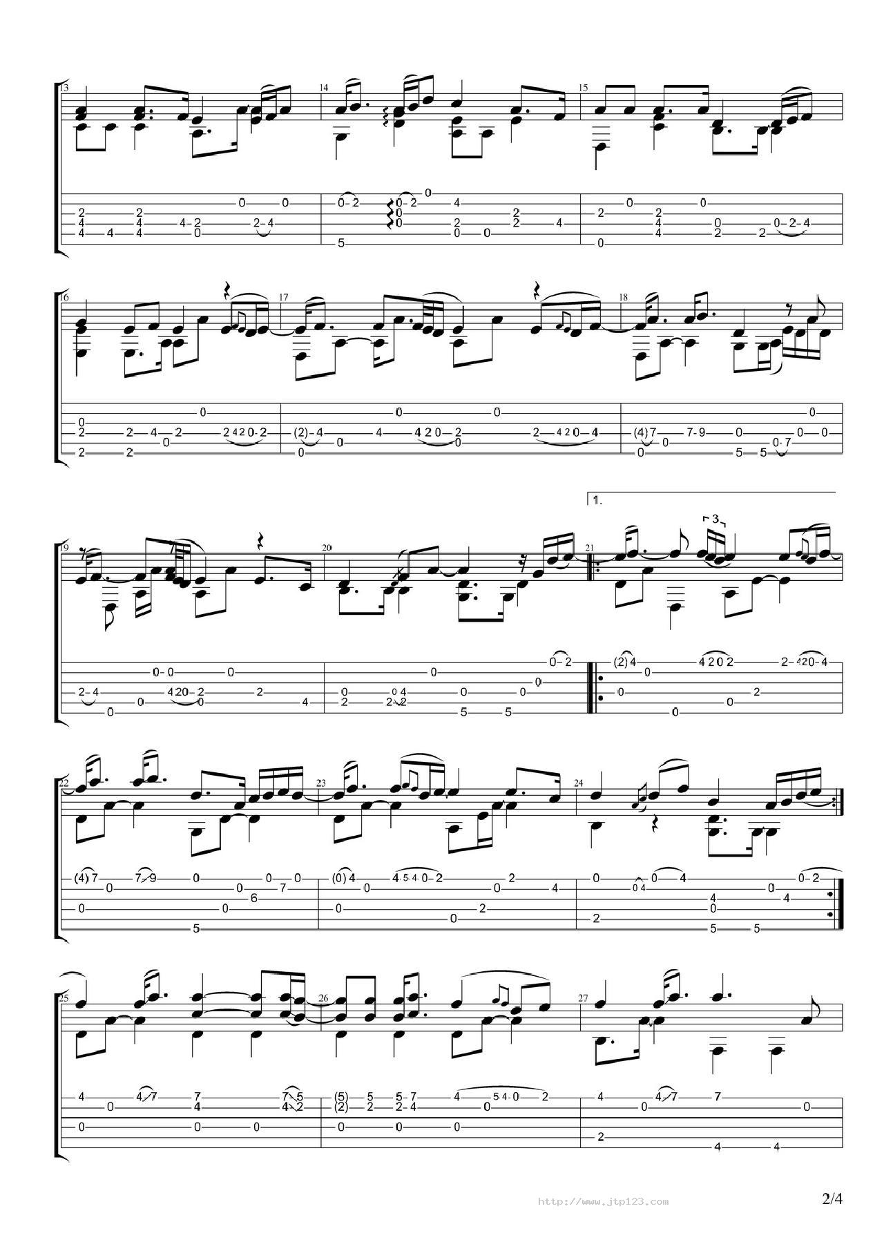 TheFishermanSimonFox吉他谱_群星_G调指弹/独奏谱_图谱2