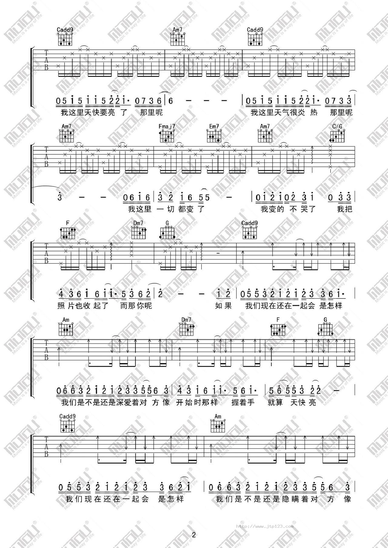 怎样吉他谱_戴佩妮_D调和弦弹唱谱_图谱2