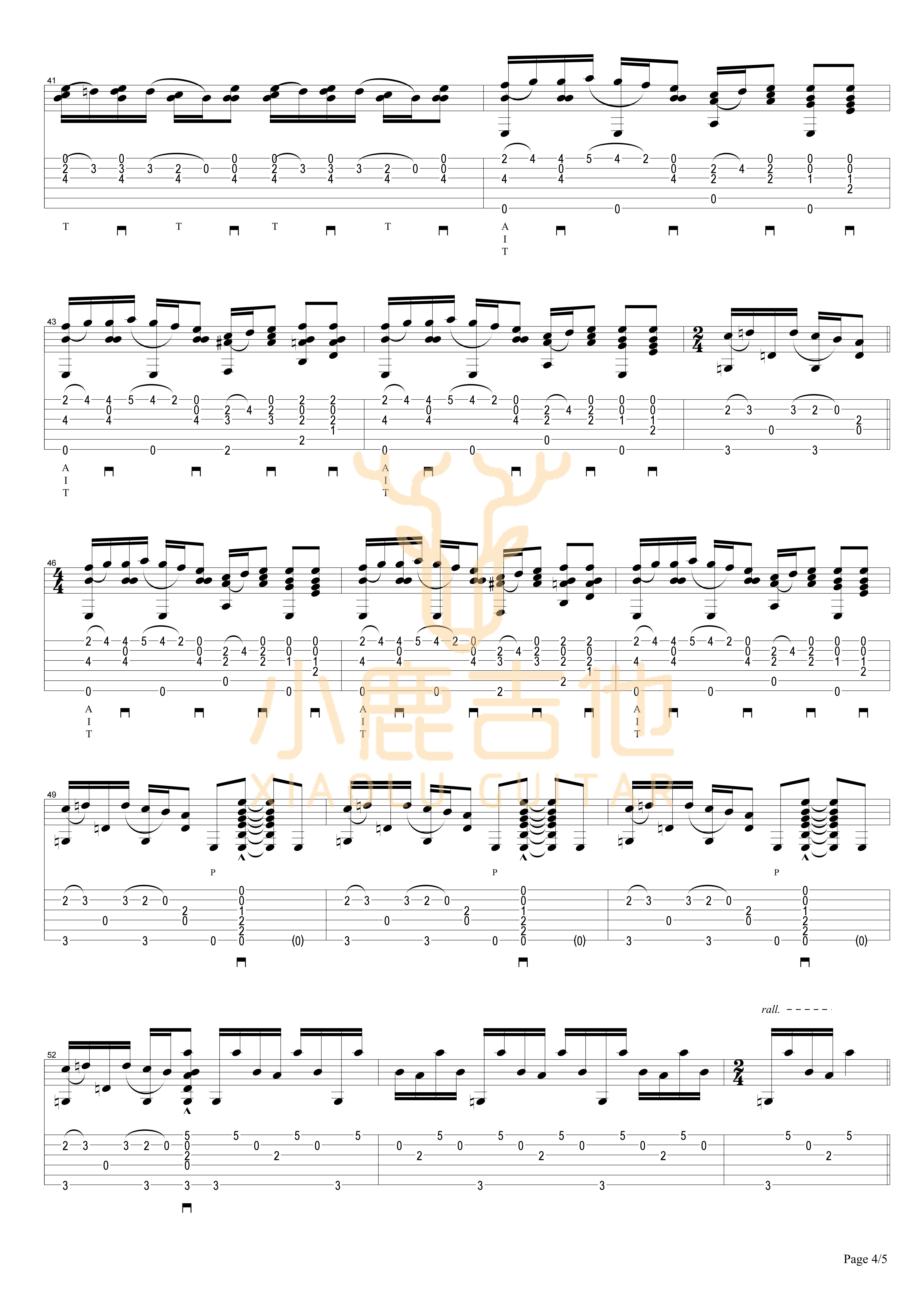 THE_JOLLY_SWAGMAN_Tommy_Emmanuel指弹吉他谱（小鹿吉他）