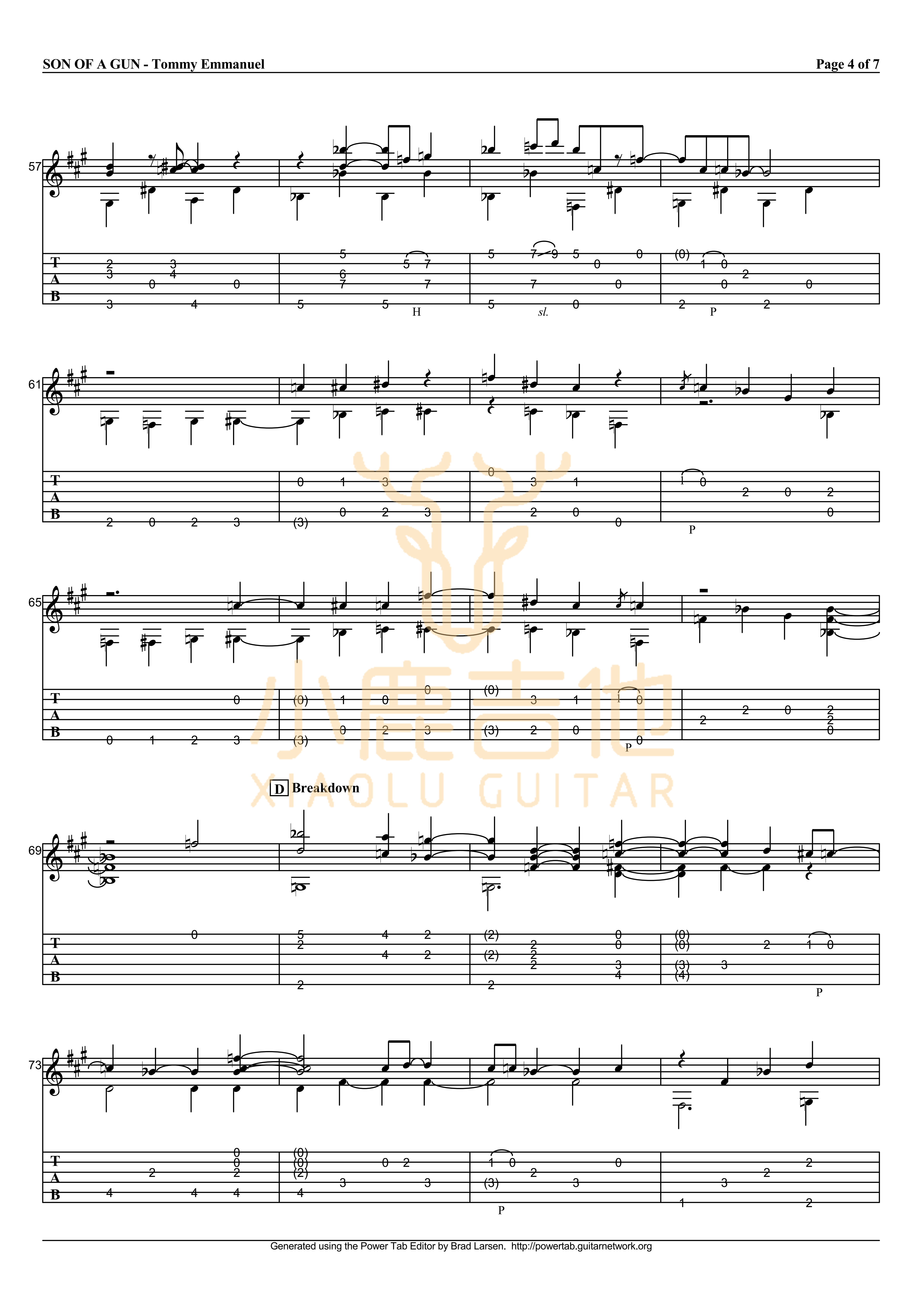 SON_OF_A_GUN_Tommy_Emmanuel指弹吉他谱（小鹿吉他）