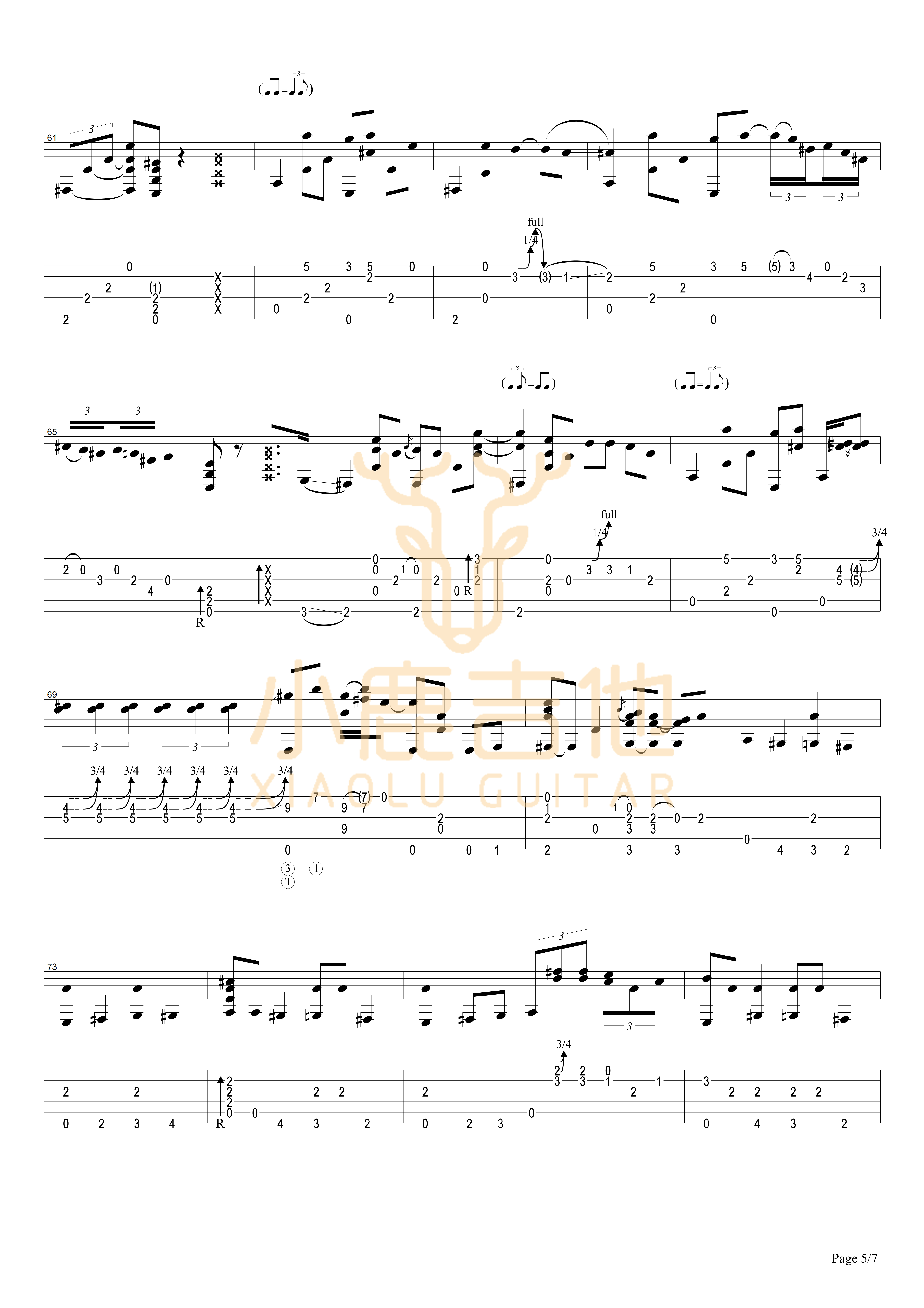 One_Mint_Julep_Tommy_Emmanuel指弹吉他谱（小鹿吉他）