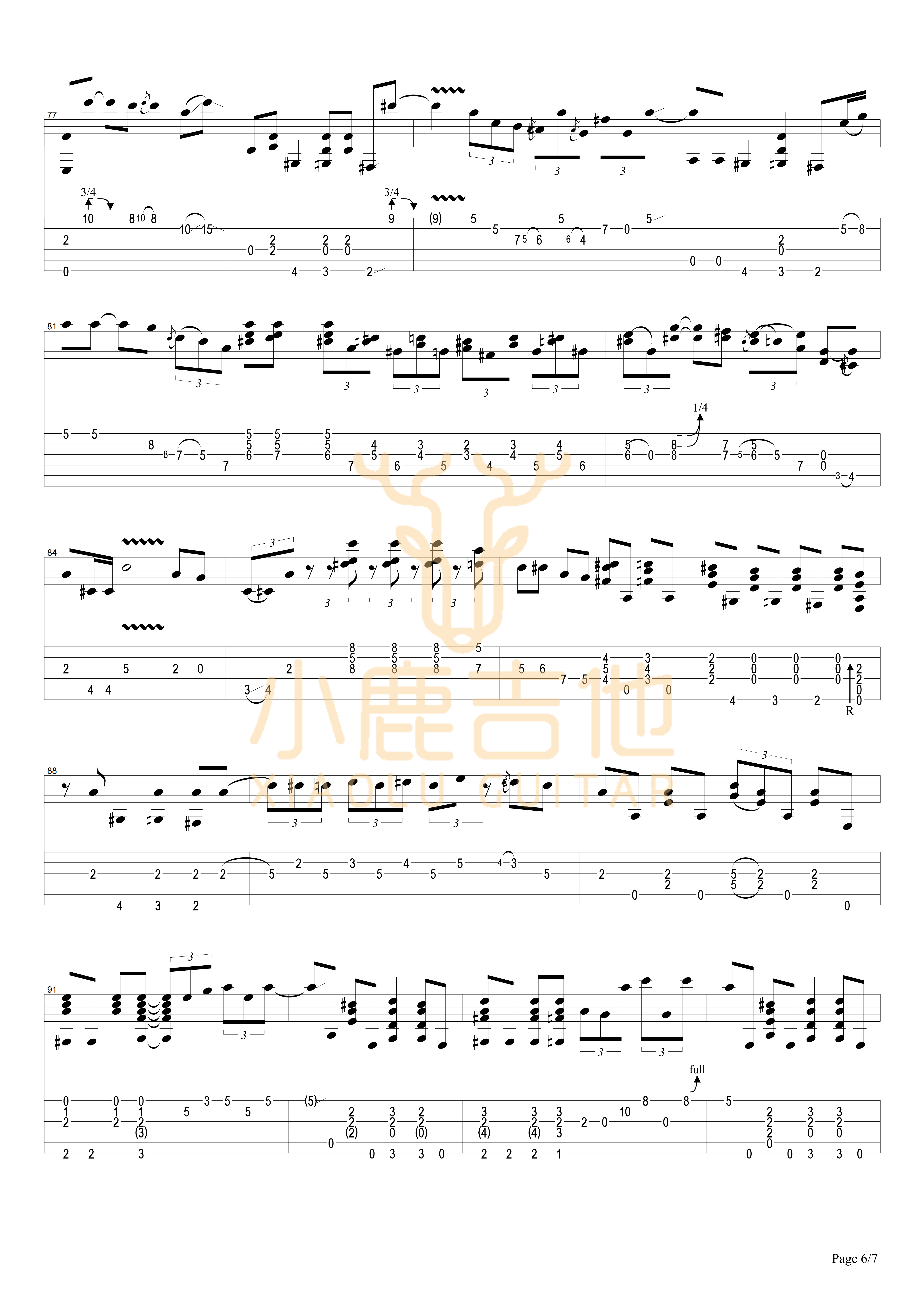 One_Mint_Julep_Tommy_Emmanuel指弹吉他谱（小鹿吉他）