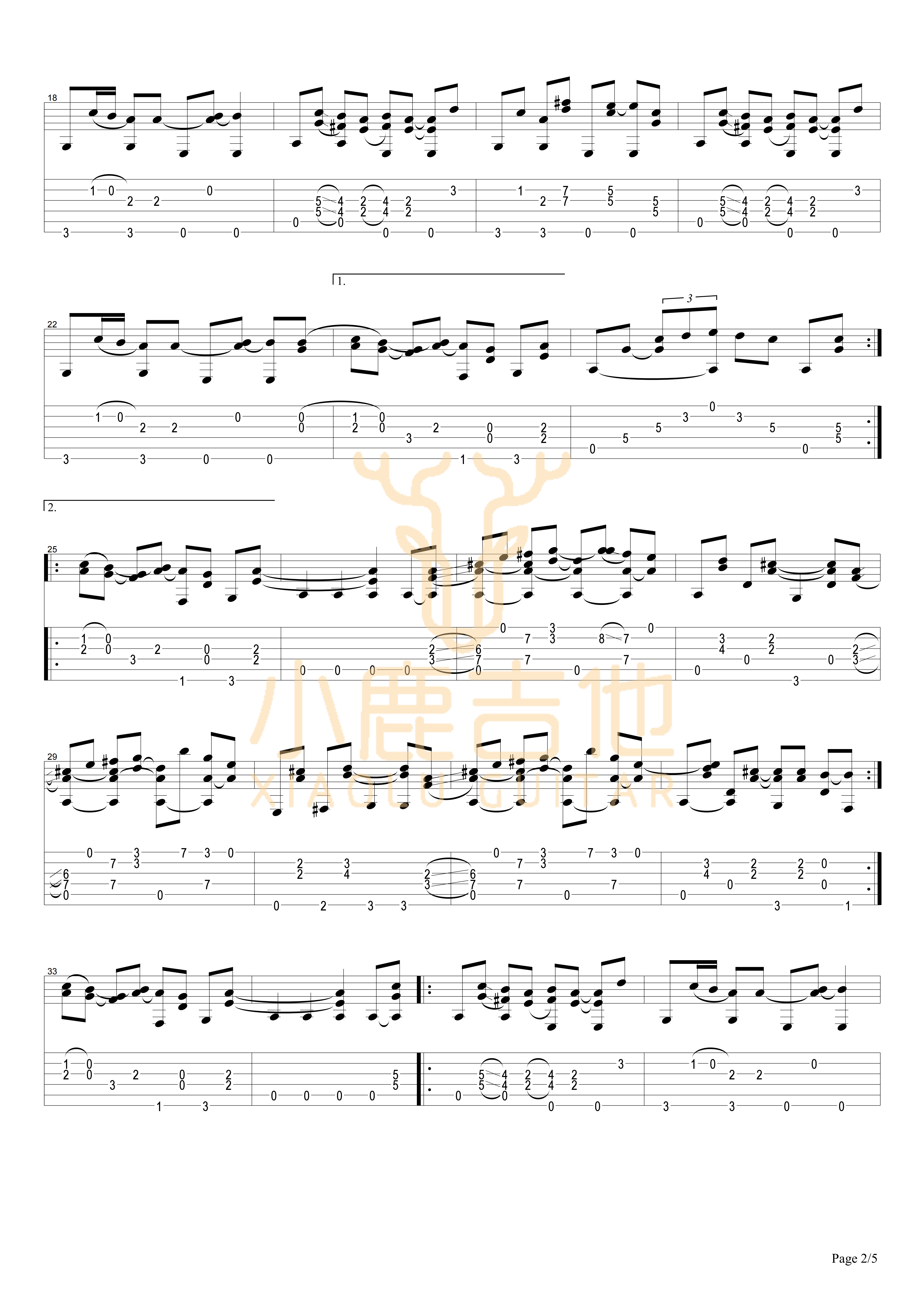 Old_Town_Tommy_Emmanuel指弹吉他谱（小鹿吉他）