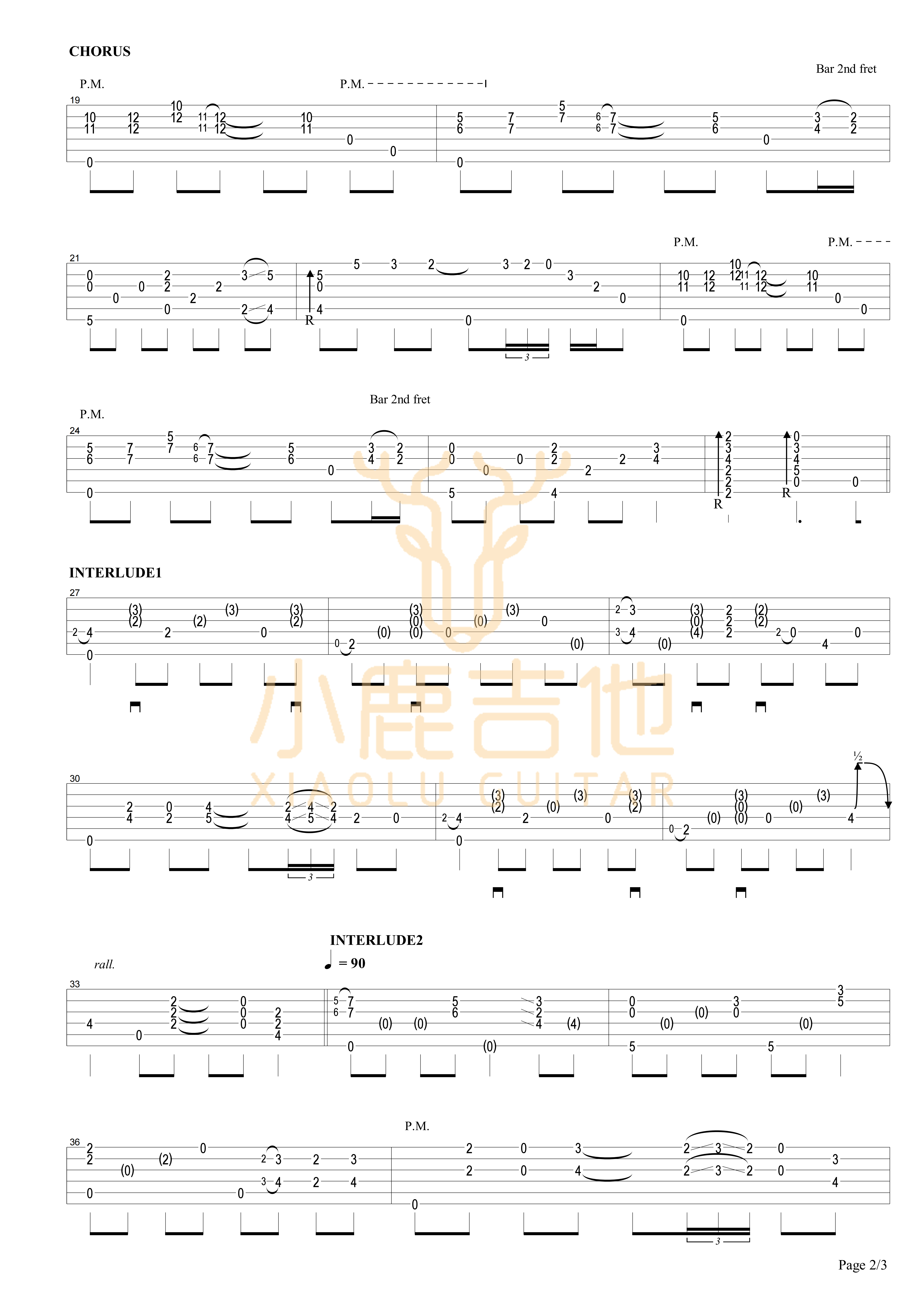 TAHITIAN_SKIKS_Tommy_Emmanuel指弹吉他谱（小鹿吉他）