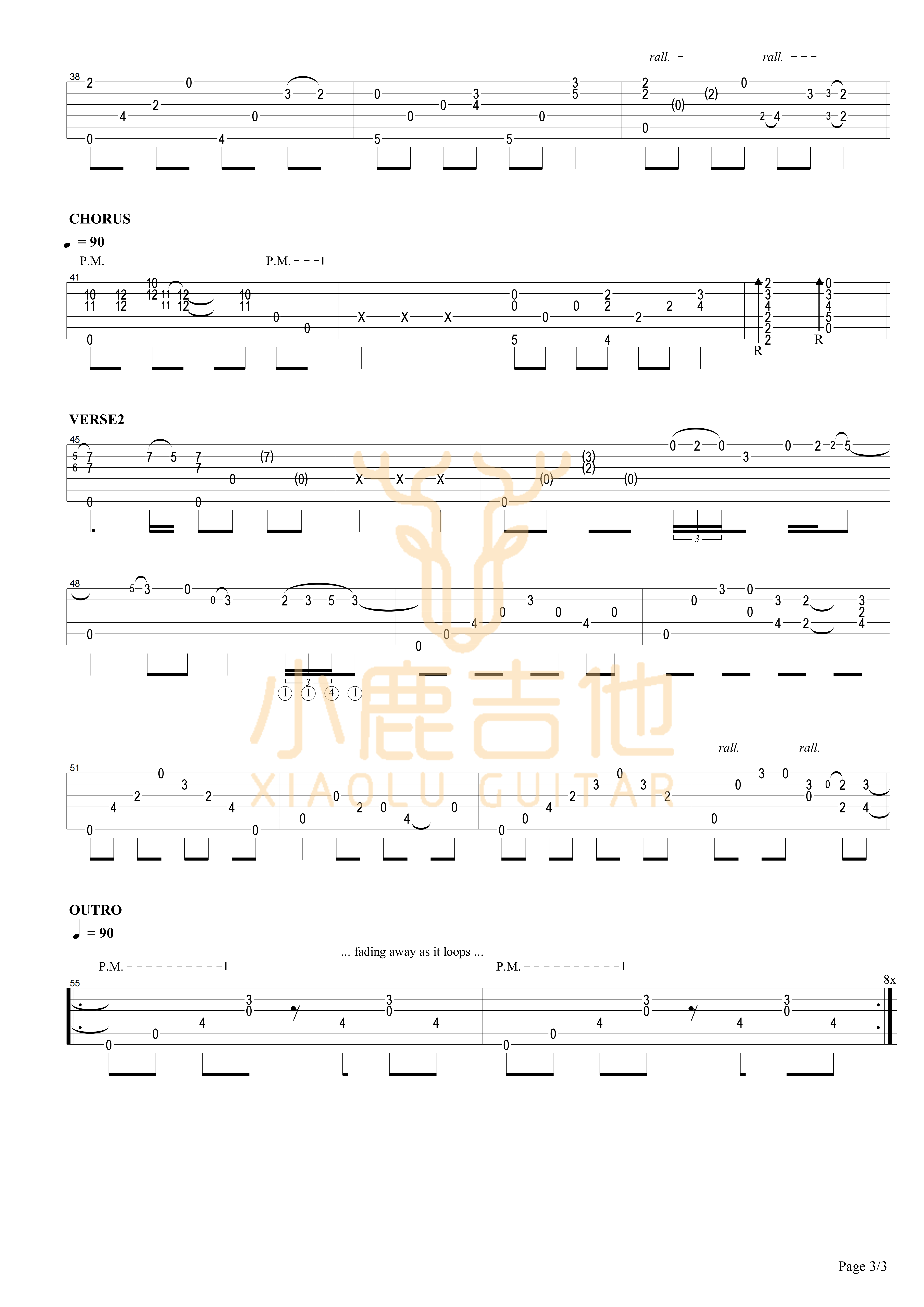 TAHITIAN_SKIKS_Tommy_Emmanuel指弹吉他谱（小鹿吉他）