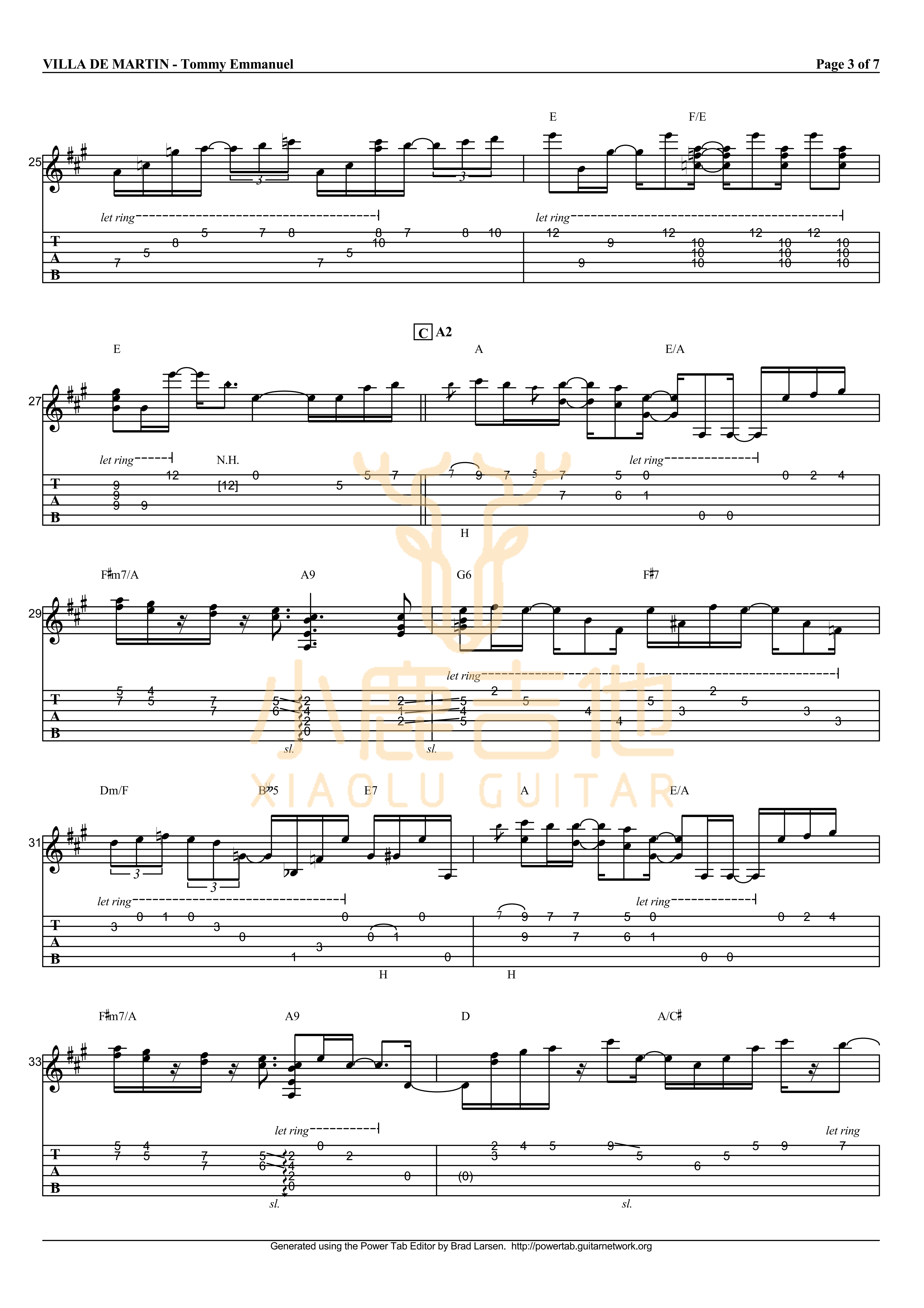 VILLA_DE_MARTIN_Tommy_Emmanuel指弹吉他谱（小鹿吉他）