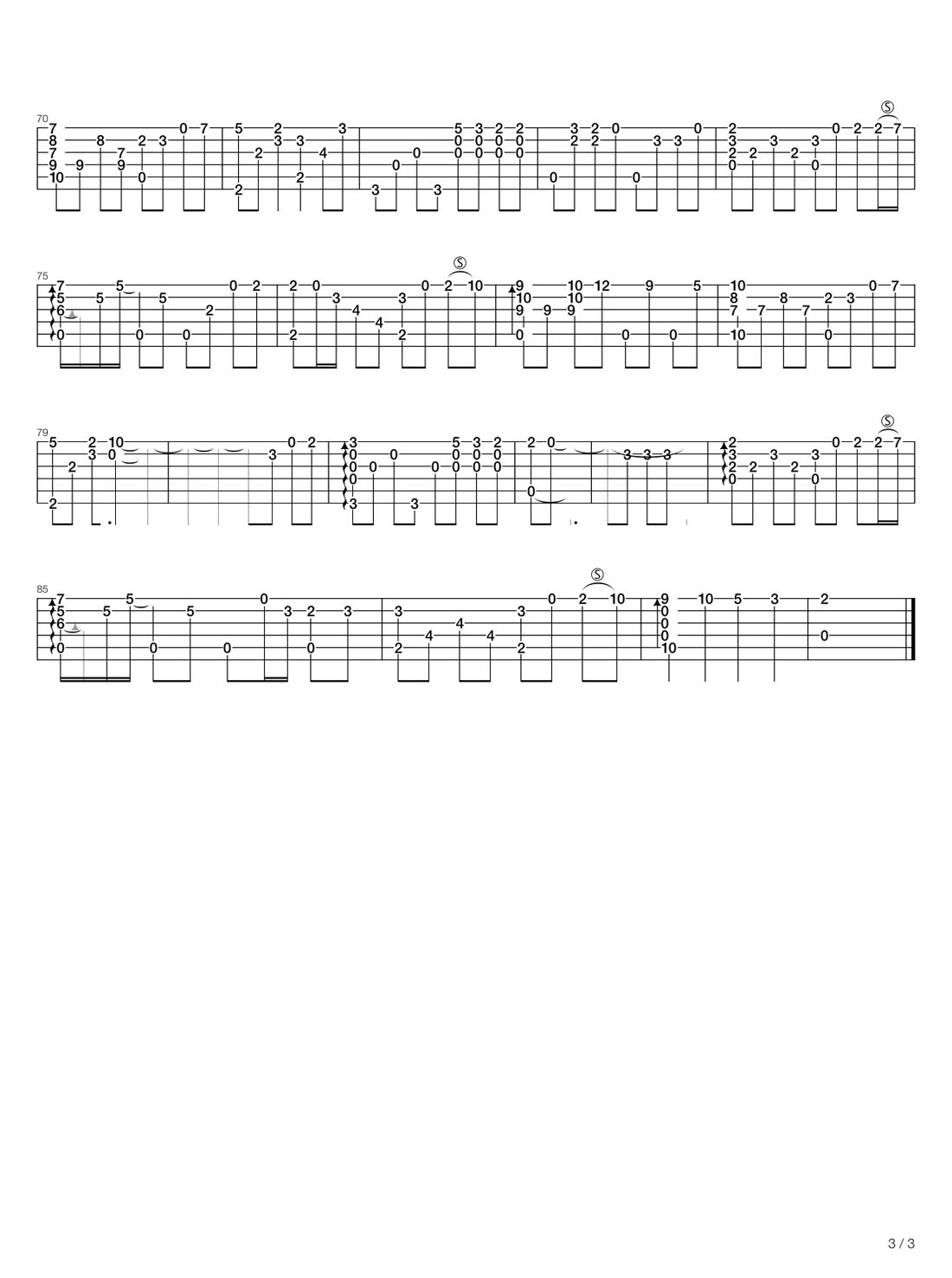 独家记忆吉他谱_陈小春_C调指弹/独奏谱_重制版_图谱3