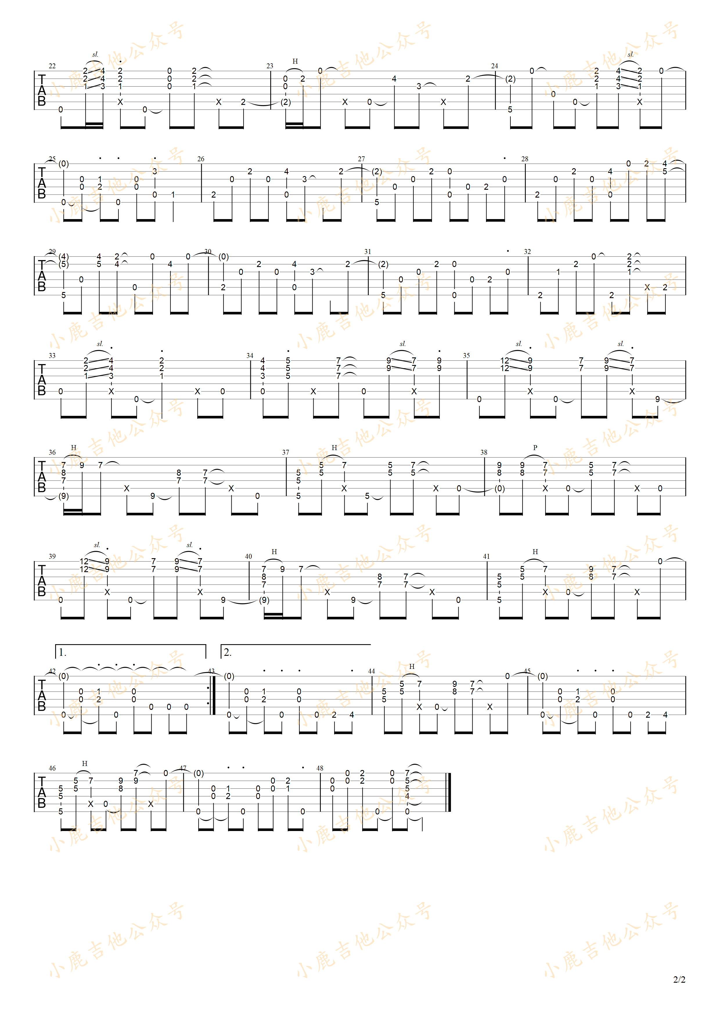 Eternal_岸部真明指弹吉他谱（小鹿吉他）