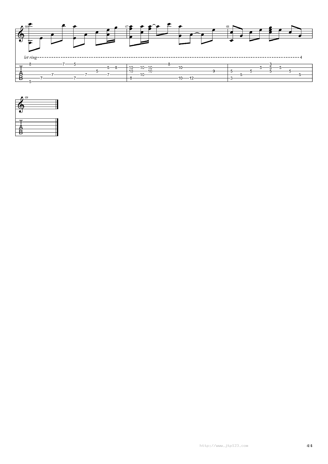 南方的女王吉他谱_尧十三_G调指弹/独奏谱_图谱4