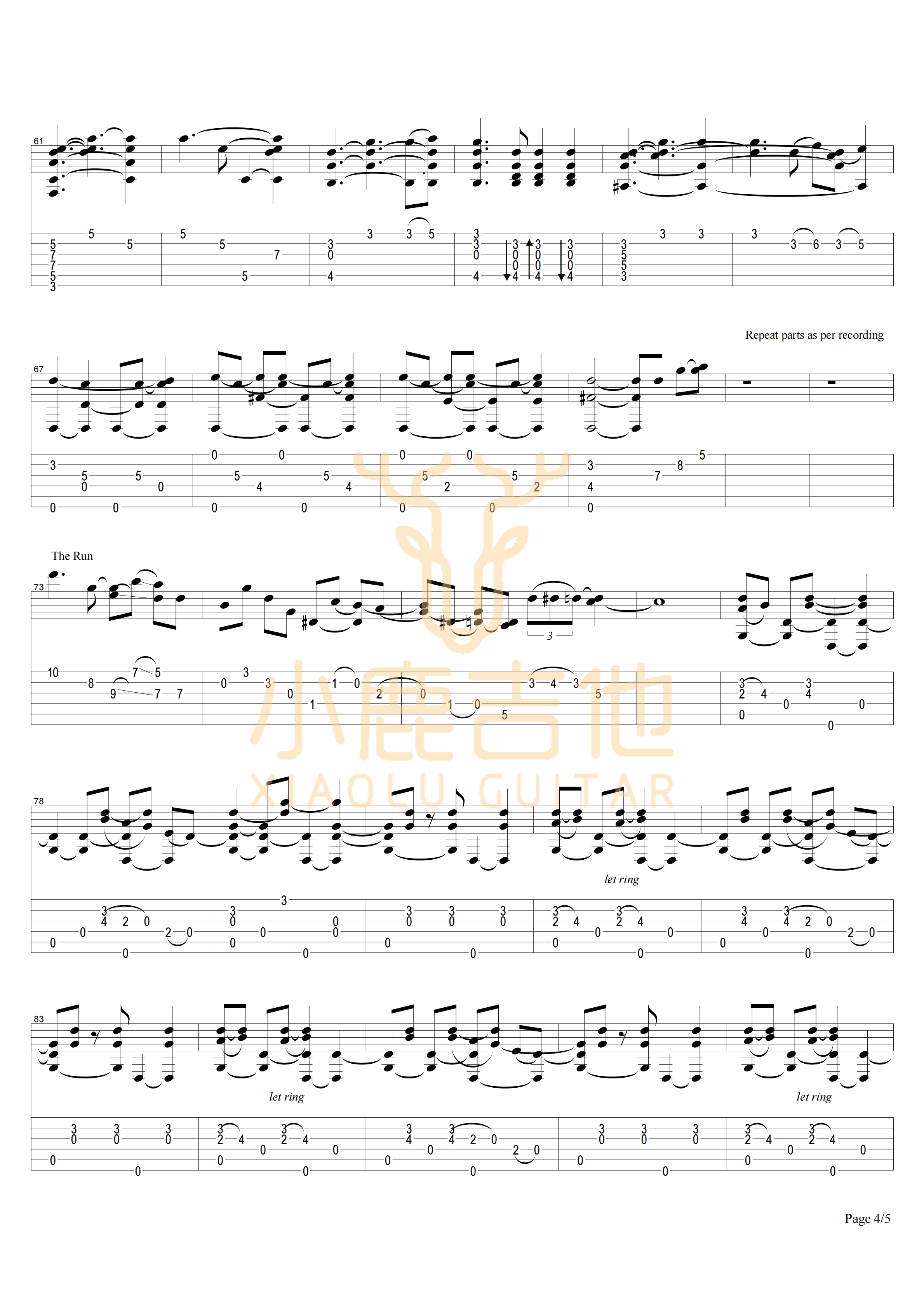 COWBOY'S_DREAM_Tommy_Emmanuel指弹吉他谱_小鹿吉他