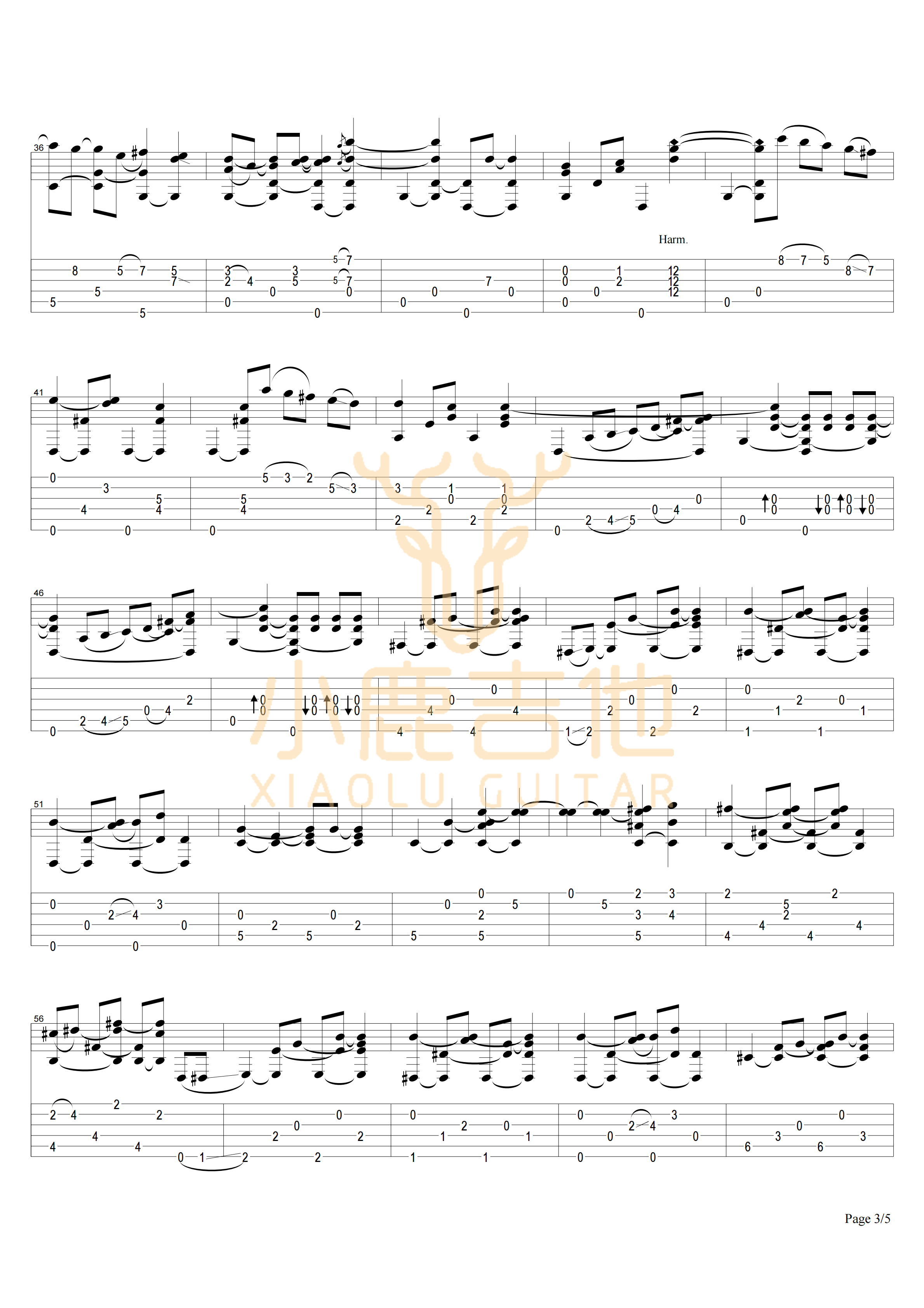 COWBOY'S_DREAM_Tommy_Emmanuel指弹吉他谱_小鹿吉他