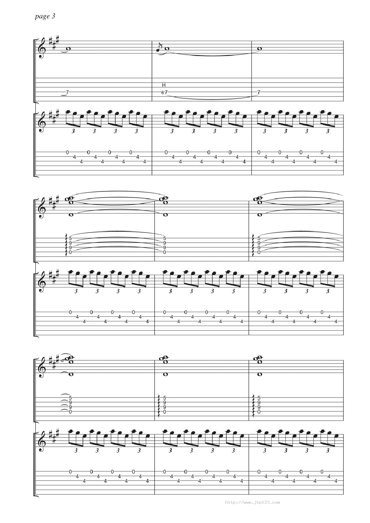 introScore吉他谱_伍伍慧_G调指弹/独奏谱_图谱3