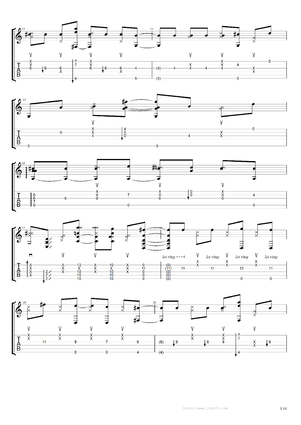 翼~YouaretheHero~吉他谱_押尾桑_C调指弹/独奏谱_图谱2