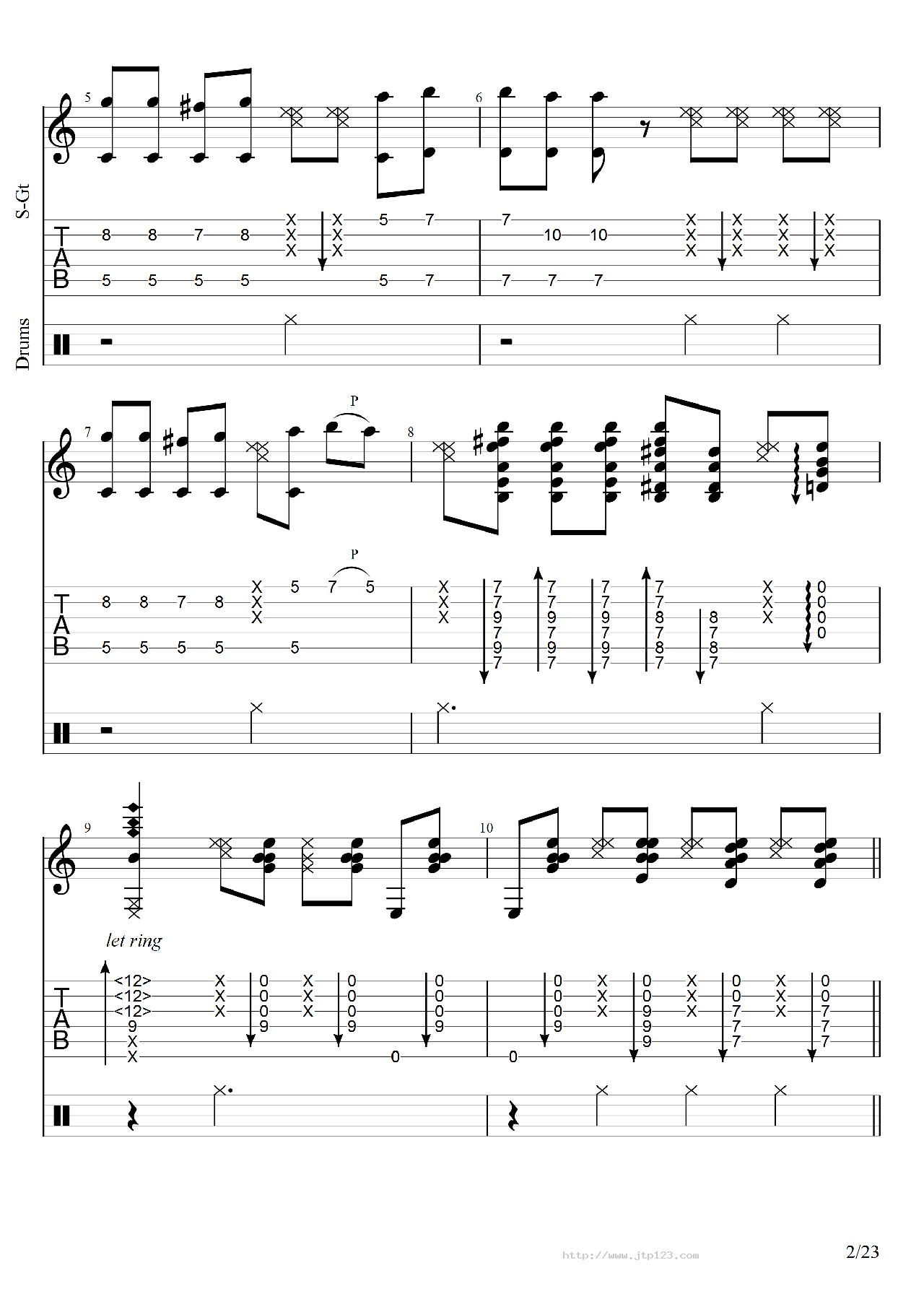 灌篮高手吉他谱_卢家宏_C调指弹/独奏谱_图谱2