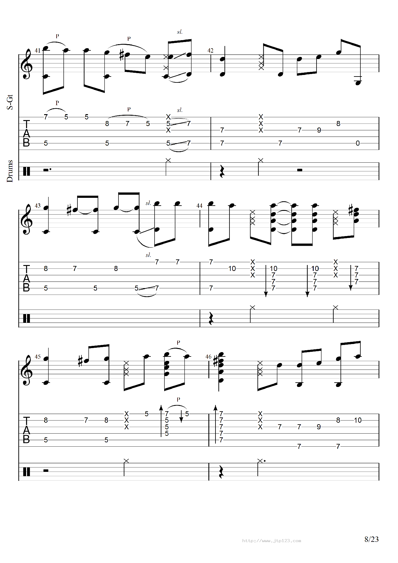 灌篮高手吉他谱_卢家宏_C调指弹/独奏谱_图谱8