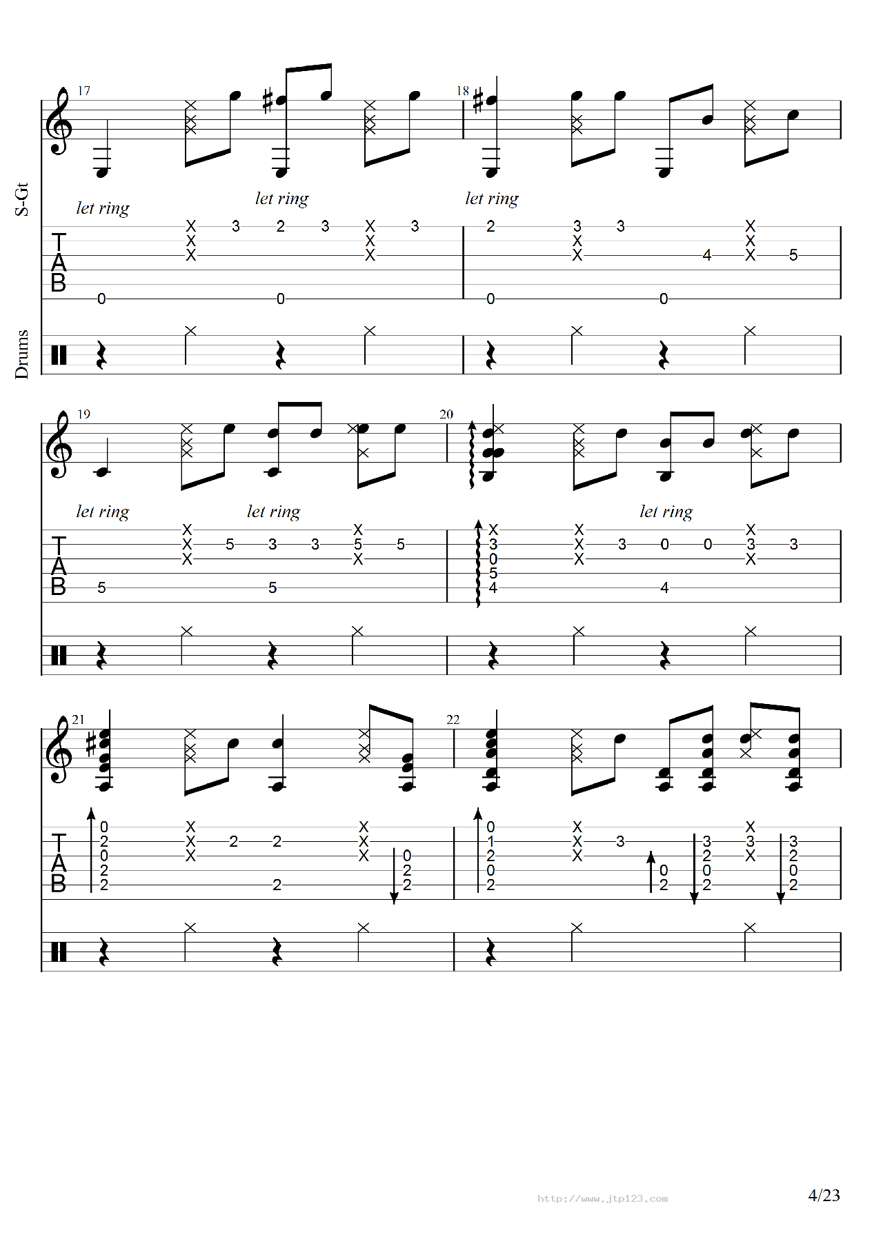 灌篮高手吉他谱_卢家宏_C调指弹/独奏谱_图谱4