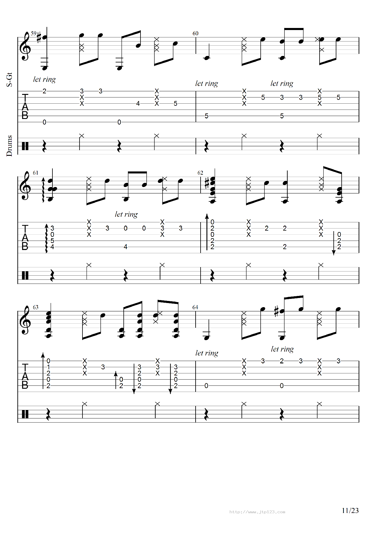 灌篮高手吉他谱_卢家宏_C调指弹/独奏谱_图谱11