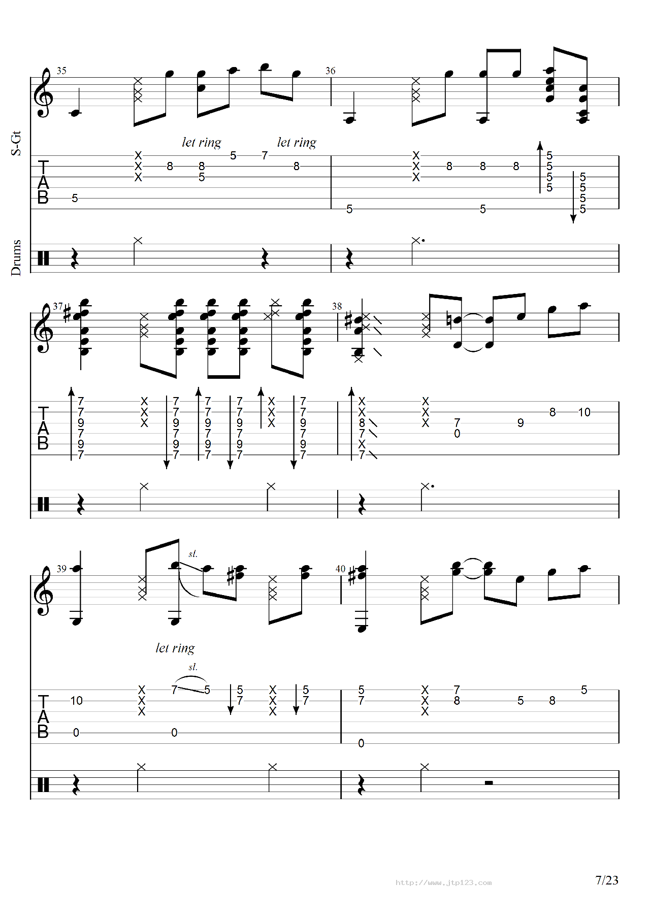 灌篮高手吉他谱_卢家宏_C调指弹/独奏谱_图谱7