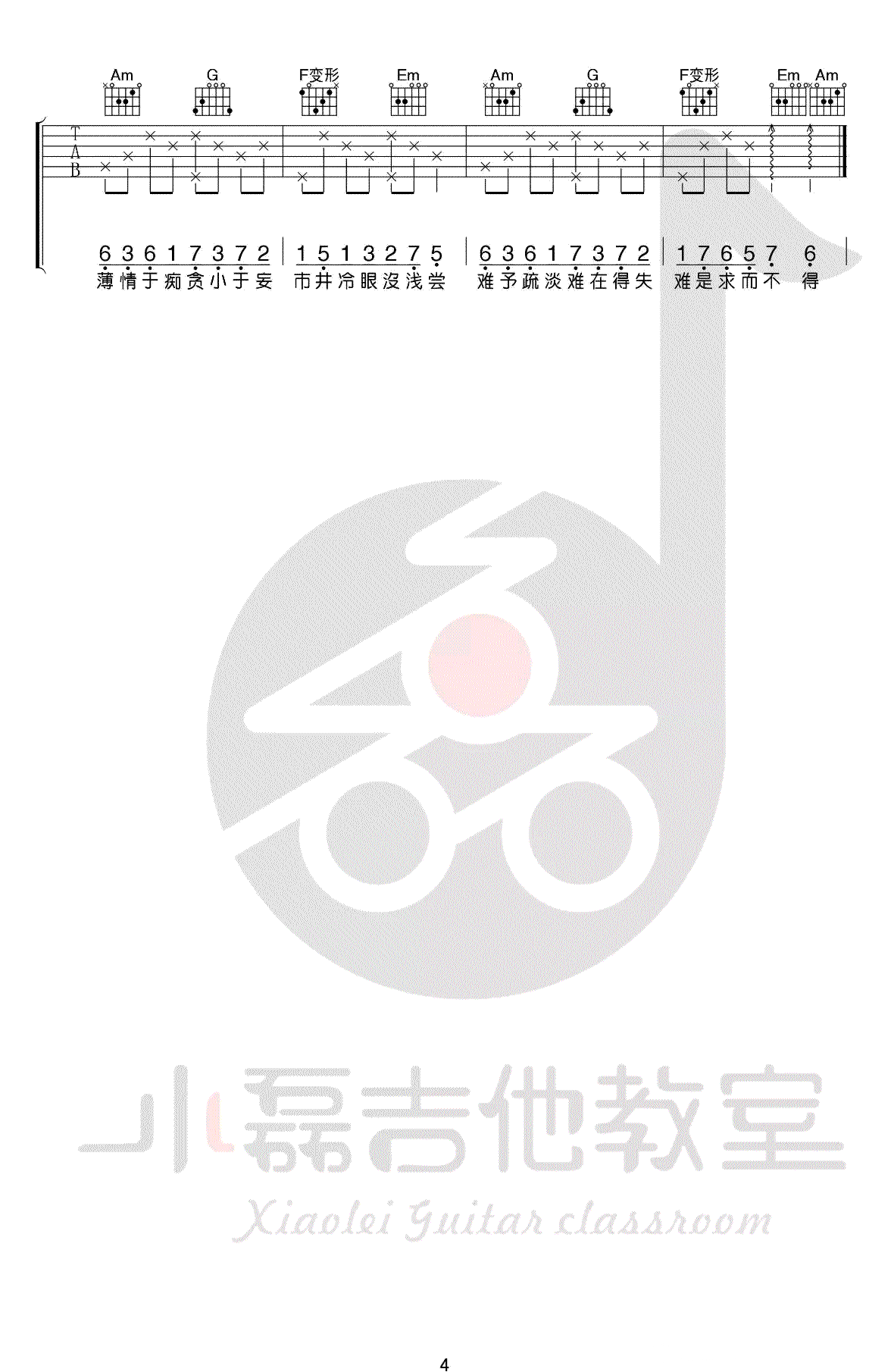 一如年少模样吉他谱_陈鸿宇_C调弹唱谱_吉他教学视频