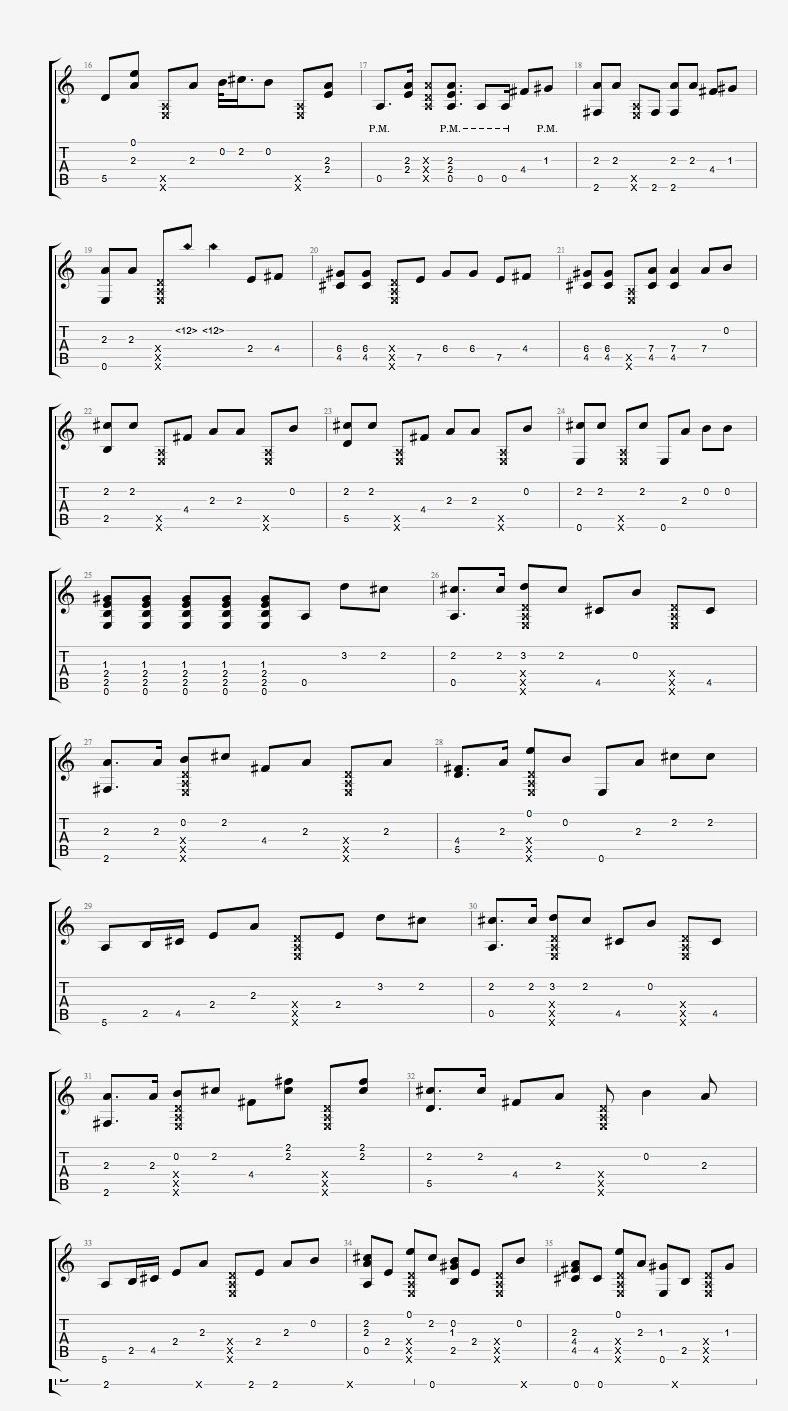 告白气球指弹谱_周杰伦_吉他独奏谱_李森茂指弹视频