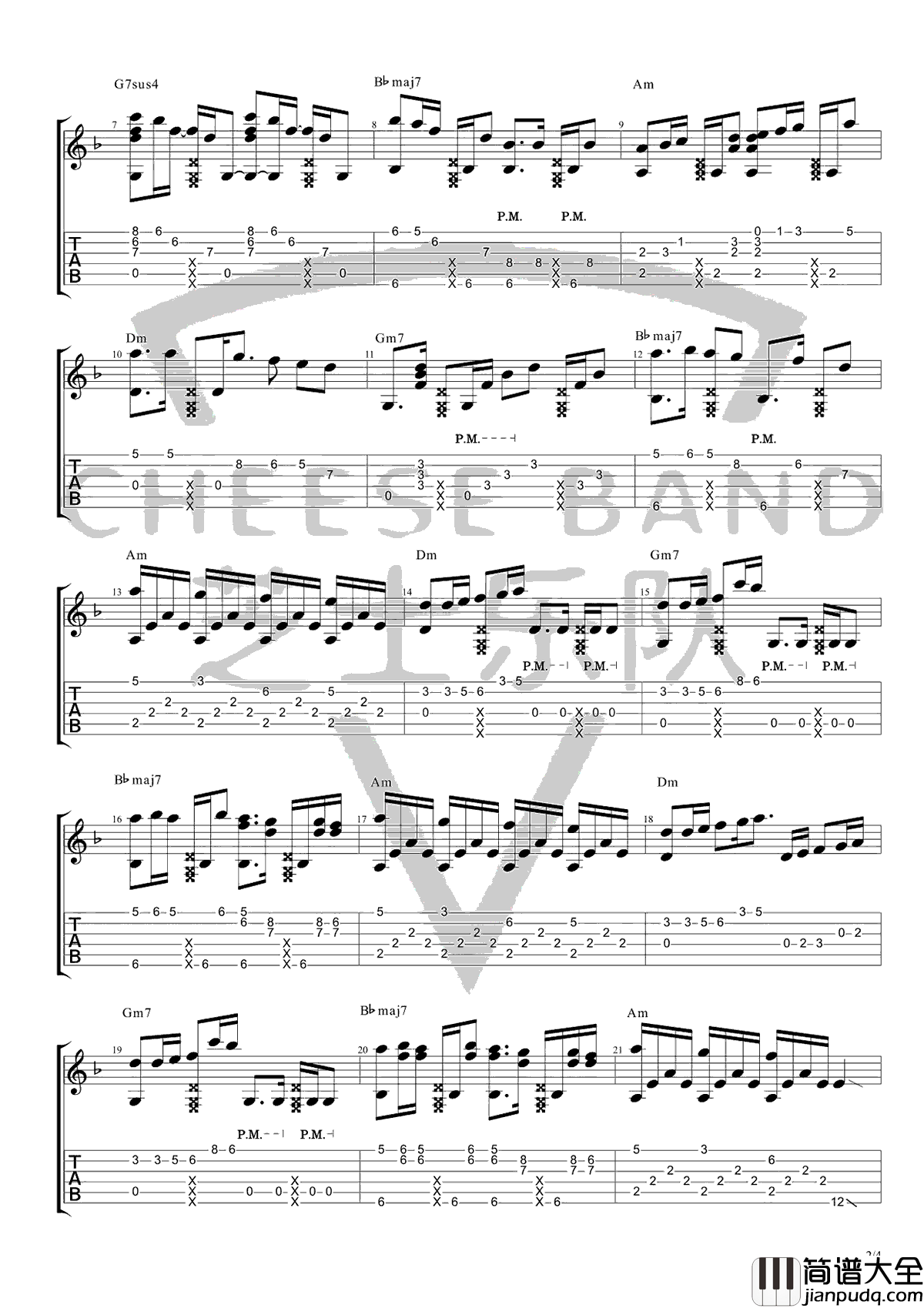 Careless_Whisper吉他谱_Sam李森茂版本_指弹独奏谱