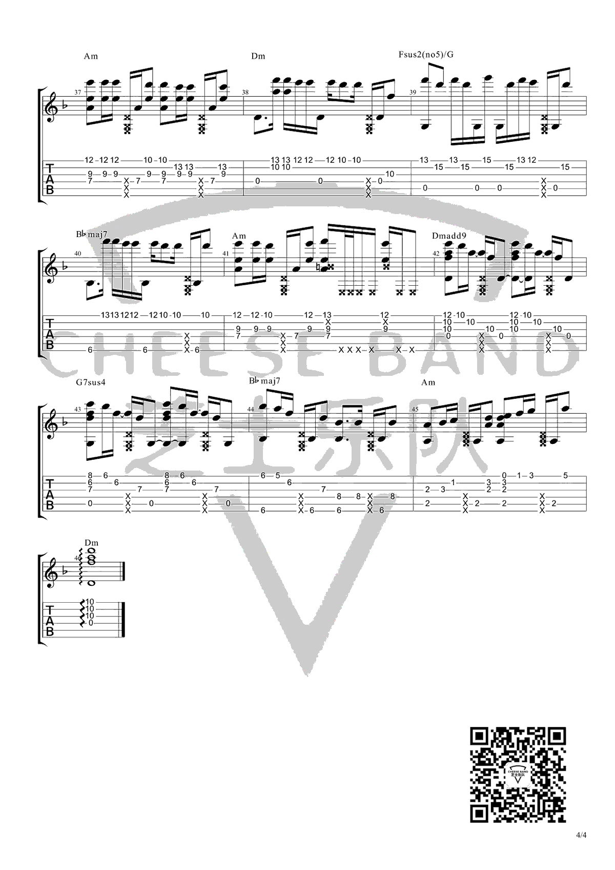 Careless_Whisper吉他谱_Sam李森茂版本_指弹独奏谱