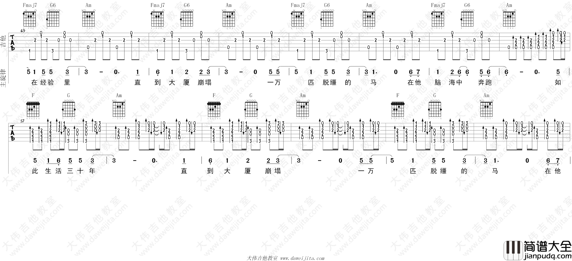 杀死那个石家庄人吉他谱_万能青年旅店_C调弹唱视频演示