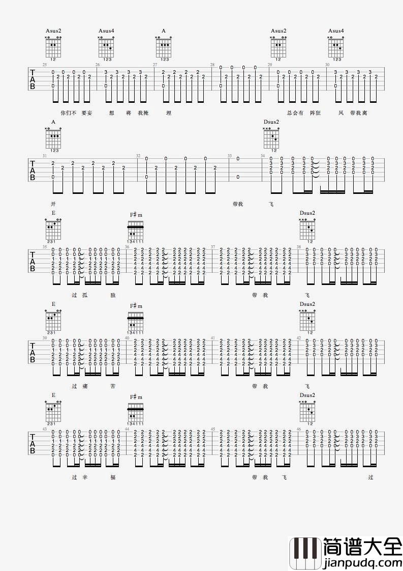 塑料袋吉他谱__缝纫机乐队_电影推广曲_高清图片谱