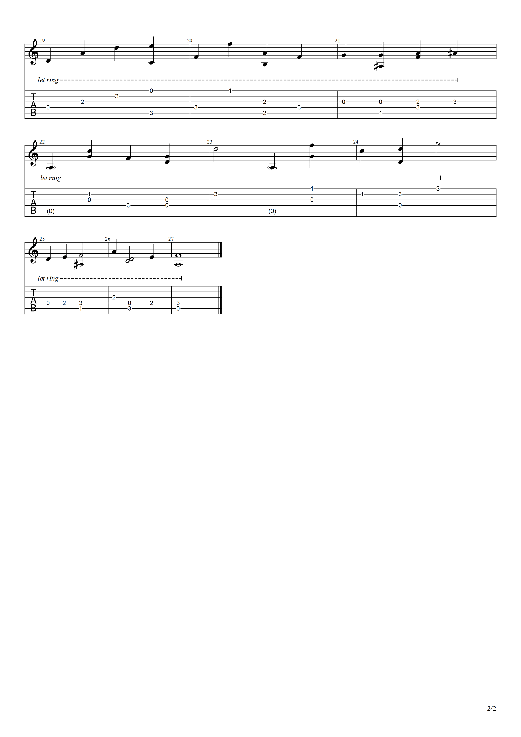 Muse吉他谱_山下宏明_指弹独奏曲_高清图片谱