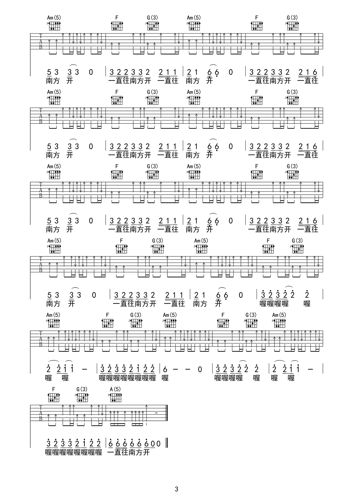 公路之歌吉他谱_痛苦的信仰乐队_C调弹唱谱