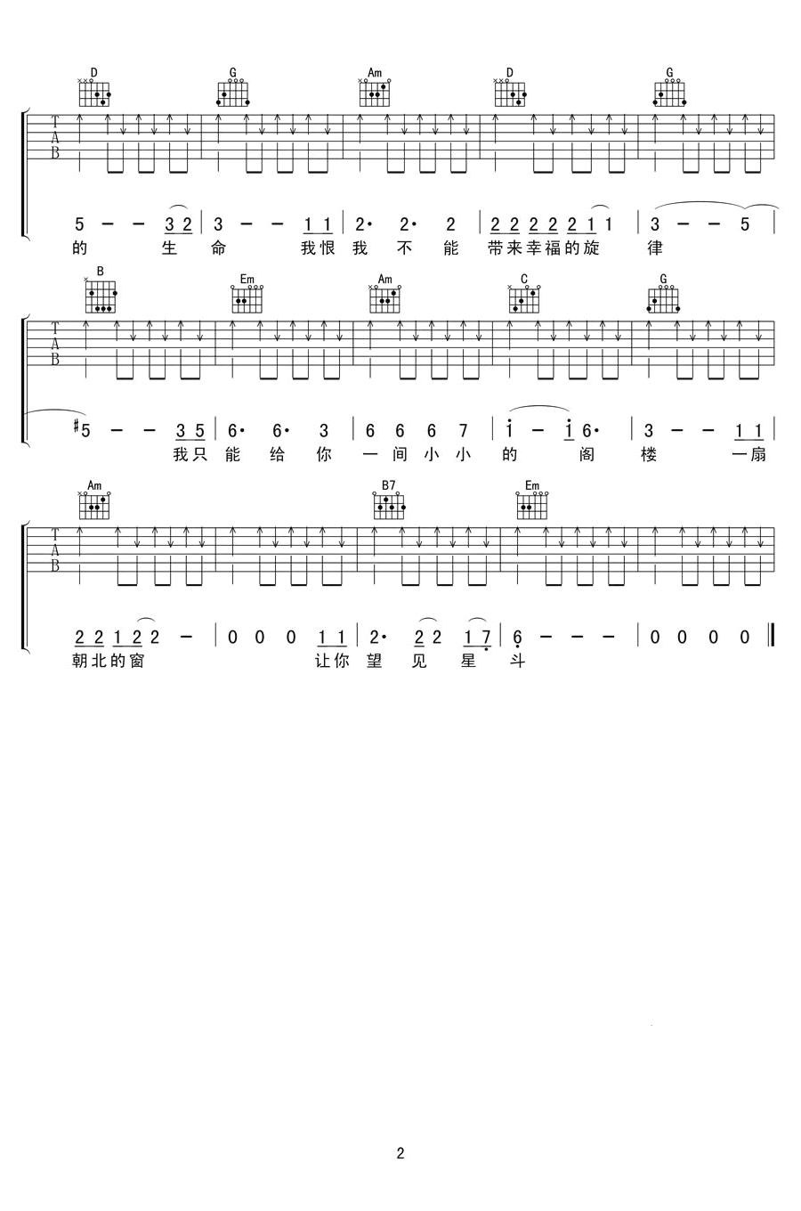 流浪歌手的情人吉他谱_老狼_G调弹唱谱