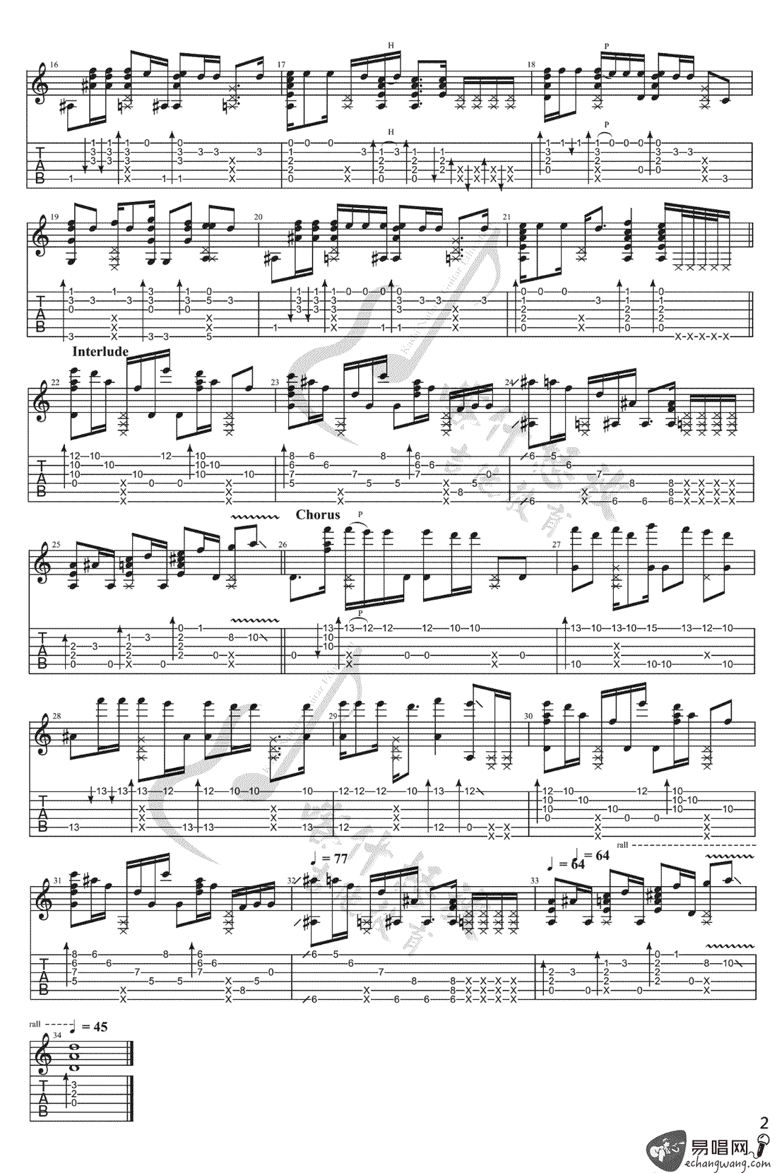 Careless_whisper指弹吉他谱__无心快语_吉他指弹视频