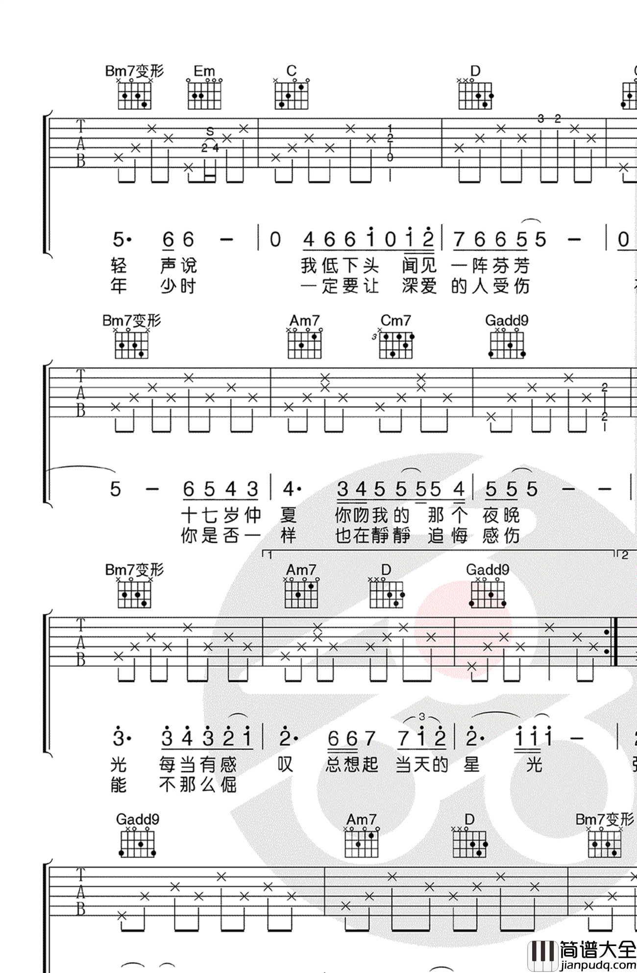 后来吉他谱_刘若英_G调弹唱谱_演示+教学视频