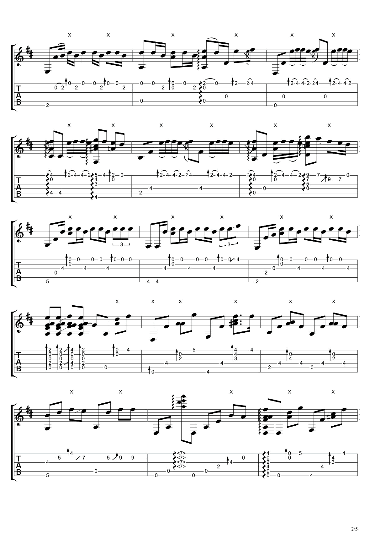 说好不哭指弹谱_周杰伦_吉他独奏谱_指弹演示视频