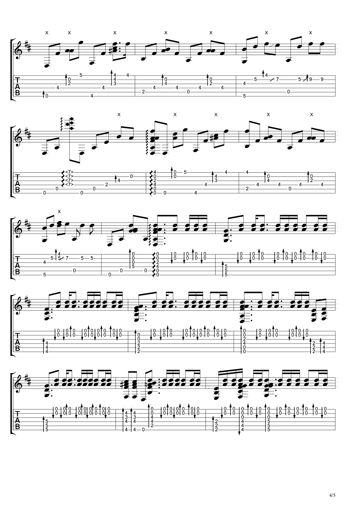 说好不哭指弹谱_周杰伦_吉他独奏谱_指弹演示视频