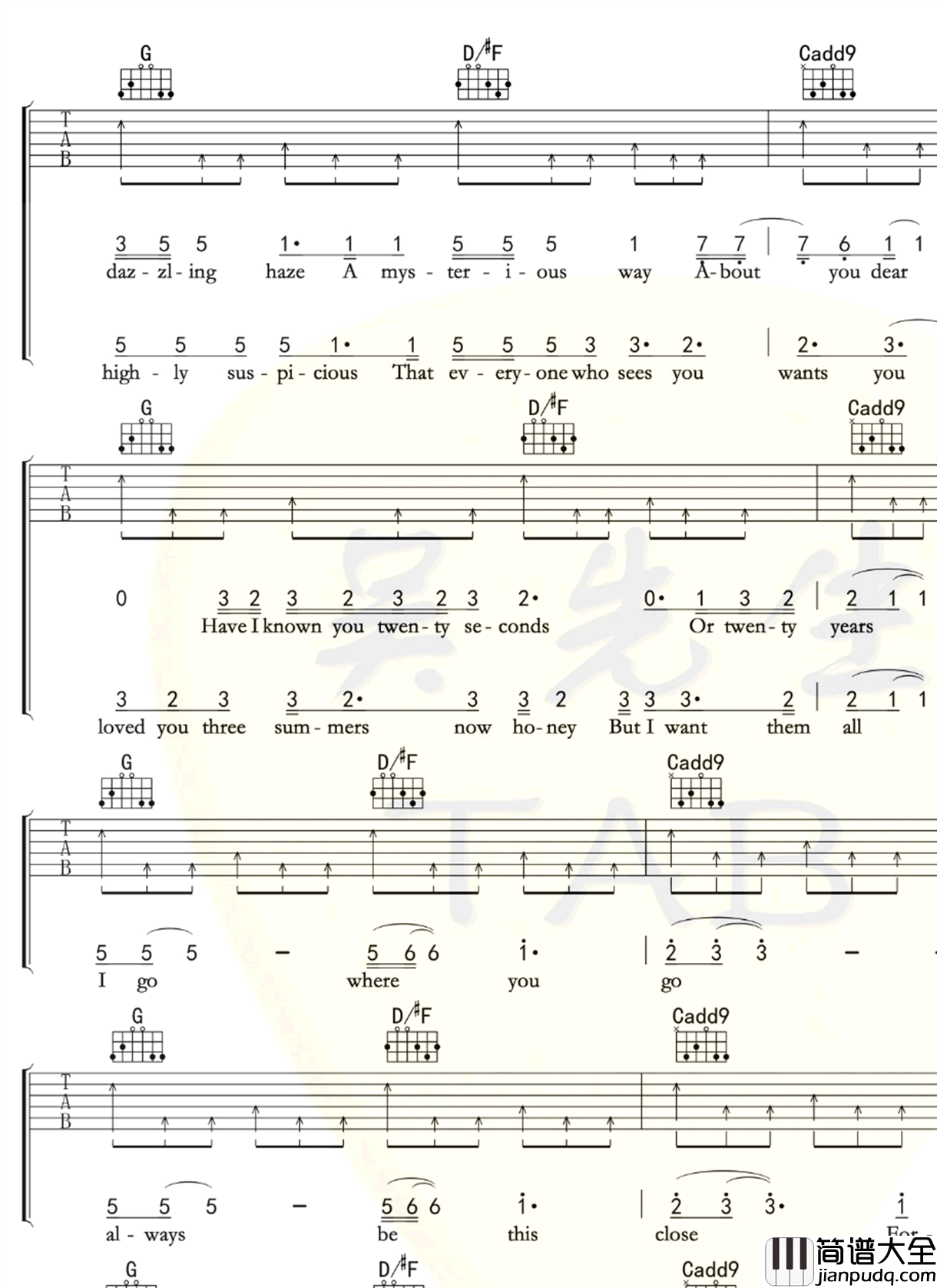 lover吉他谱_Taylor_Swift_G调_弹唱六线谱