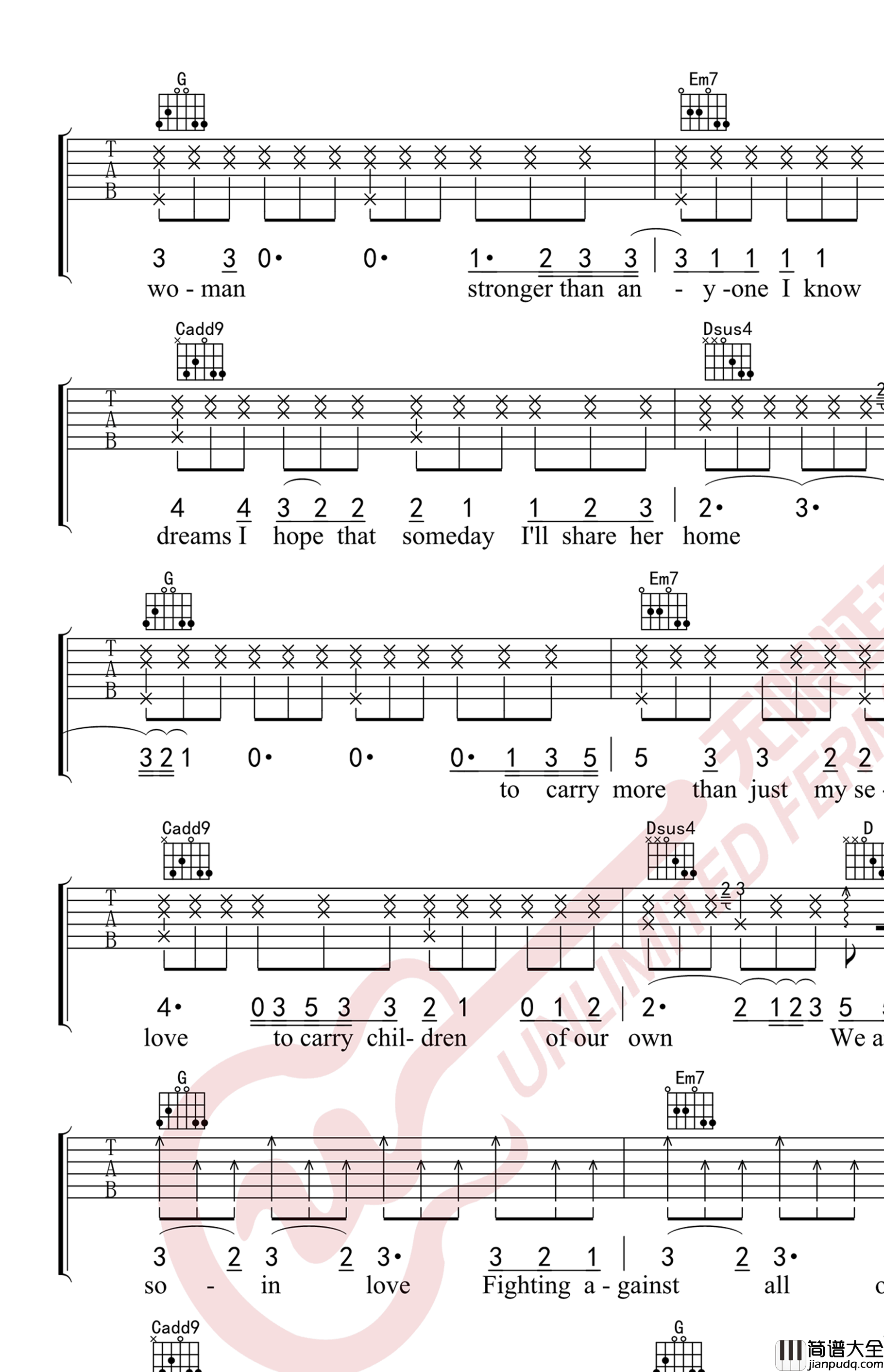 Perfect吉他谱_Ed_Sheeran_G调弹唱谱_高清完整版