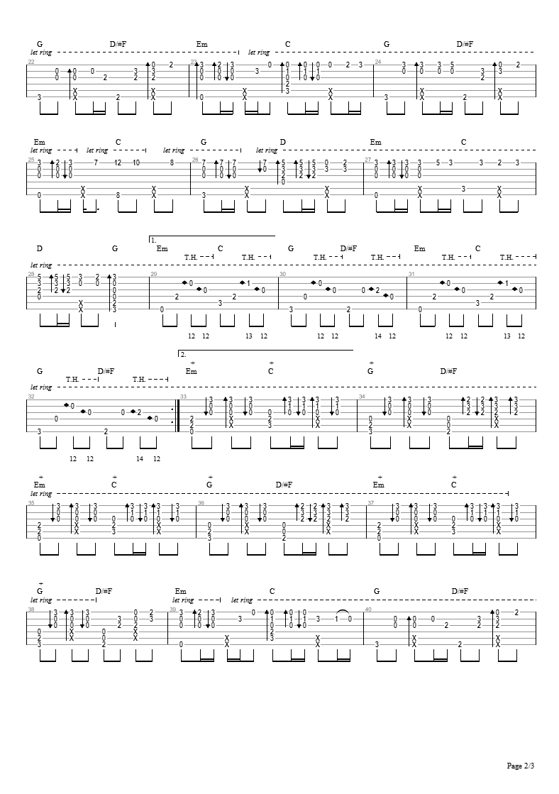 平凡之路指弹谱_朴树_吉他独奏谱_指弹演示视频