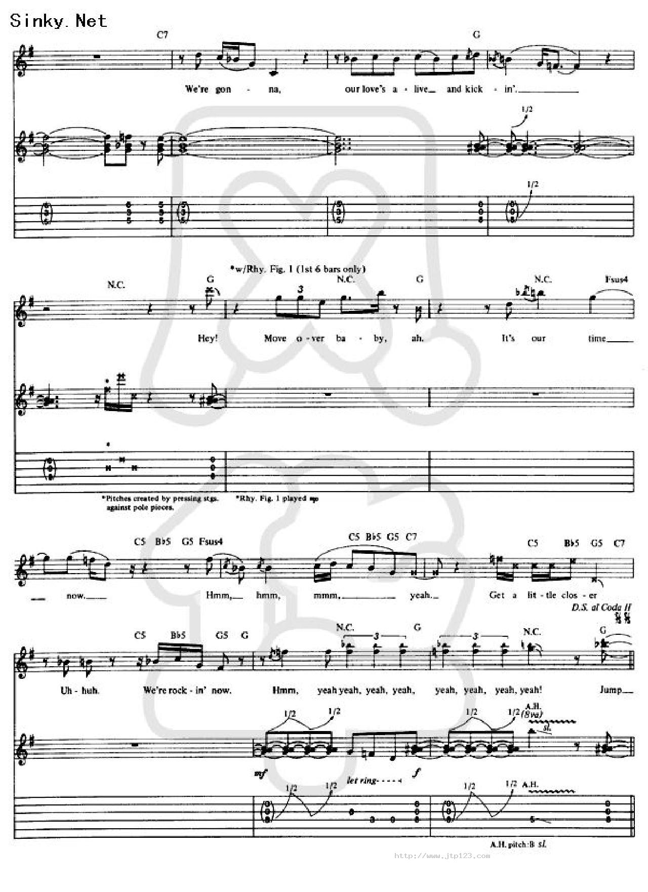 aliveandkickin吉他谱_PaulGilbert_G调和弦弹唱谱_03_图谱1