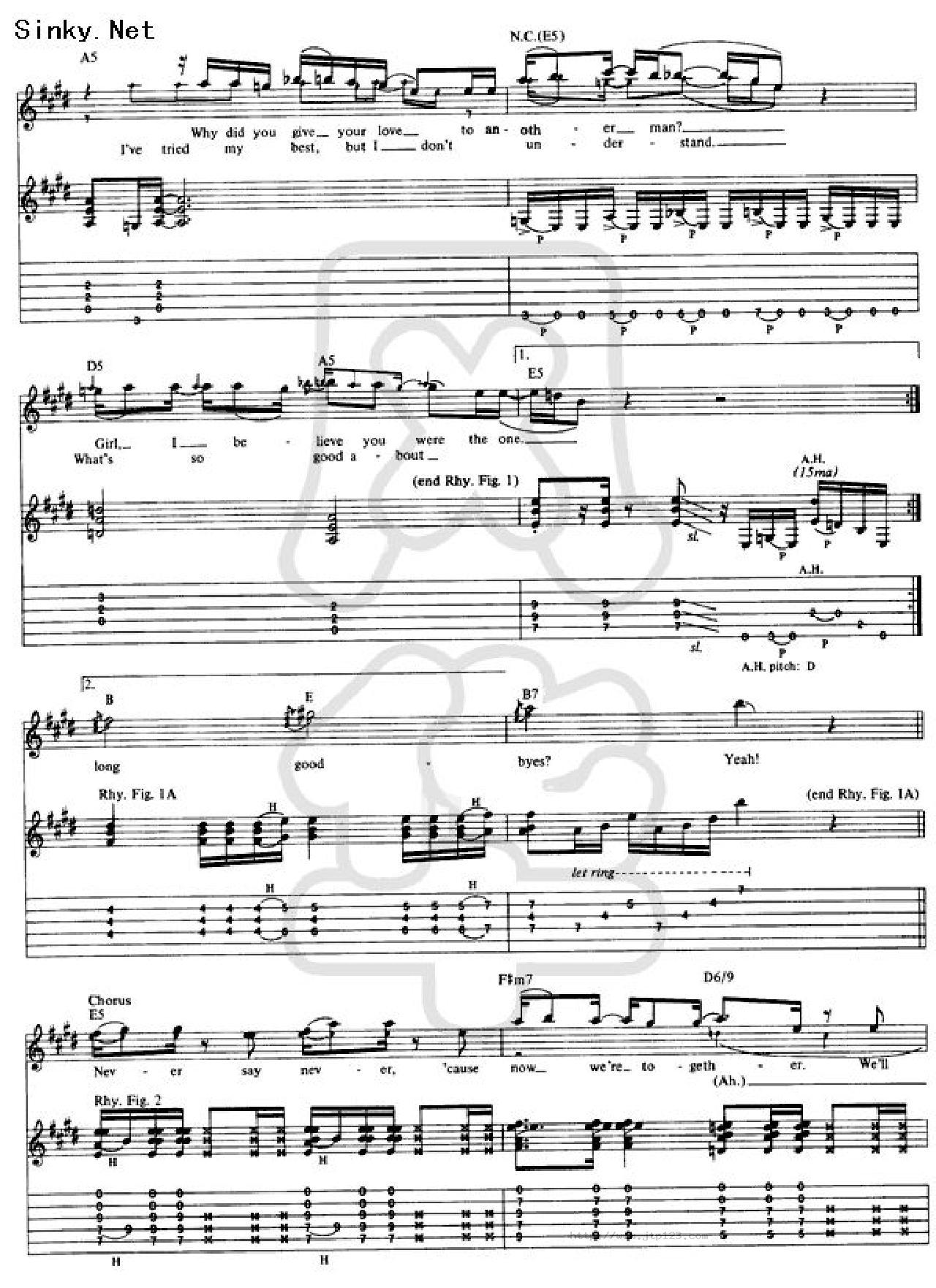 neversaynever吉他谱_EricMartin_C调和弦弹唱谱_01_图谱2