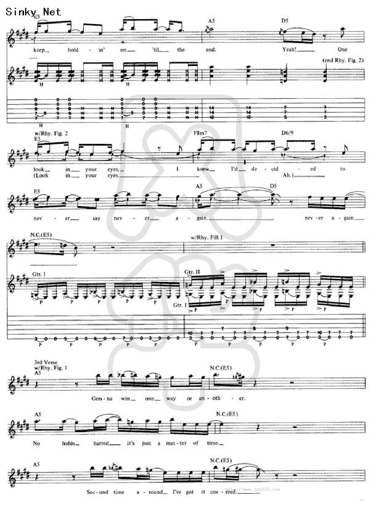 neversaynever吉他谱_EricMartin_C调和弦弹唱谱_01_图谱3