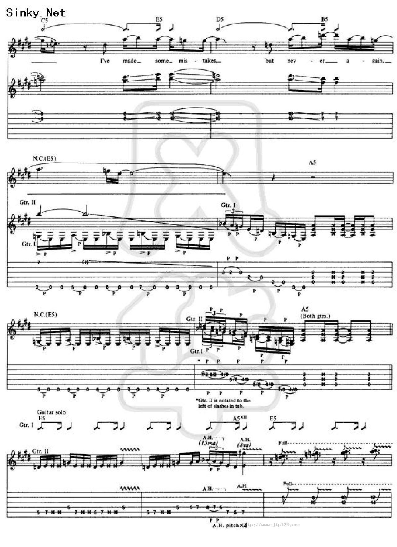 neversaynever吉他谱_EricMartin_C调和弦弹唱谱_01_图谱5