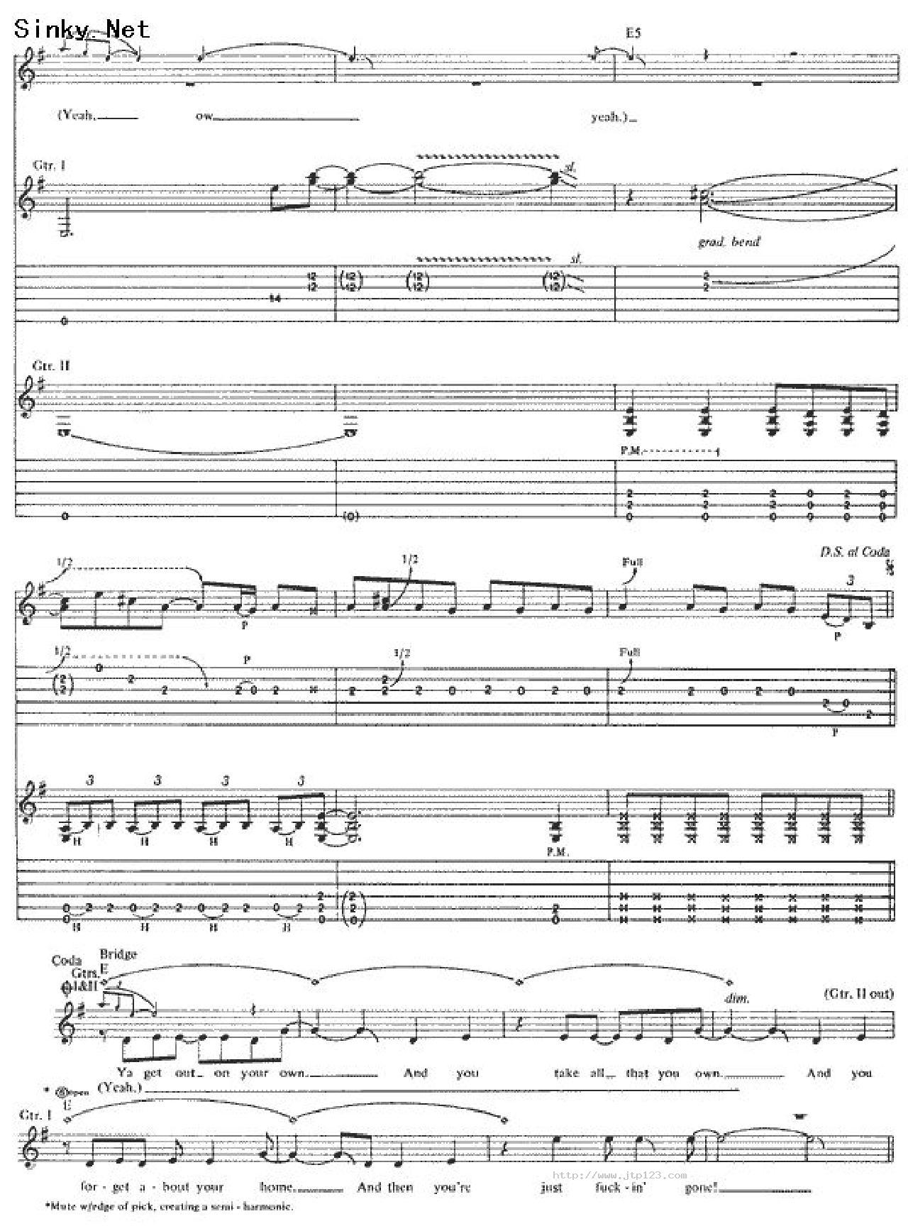 dustn‘bones吉他谱_GunsNRoses_C调和弦弹唱谱_图谱5